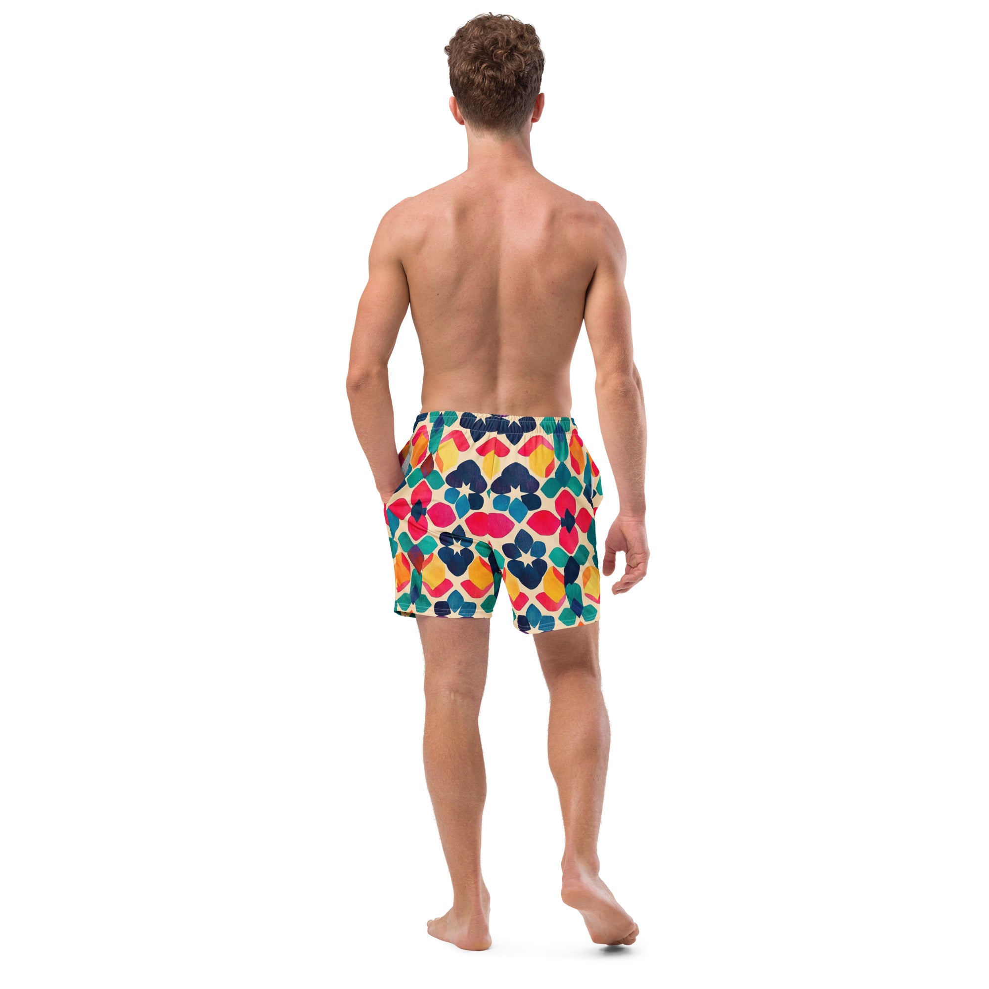 All-Over Print Recycled Swim Trunks