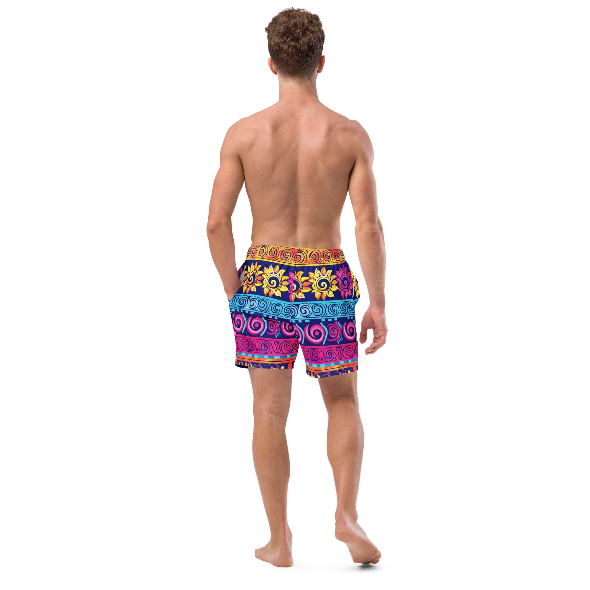 All-Over Print Recycled Swim Trunks