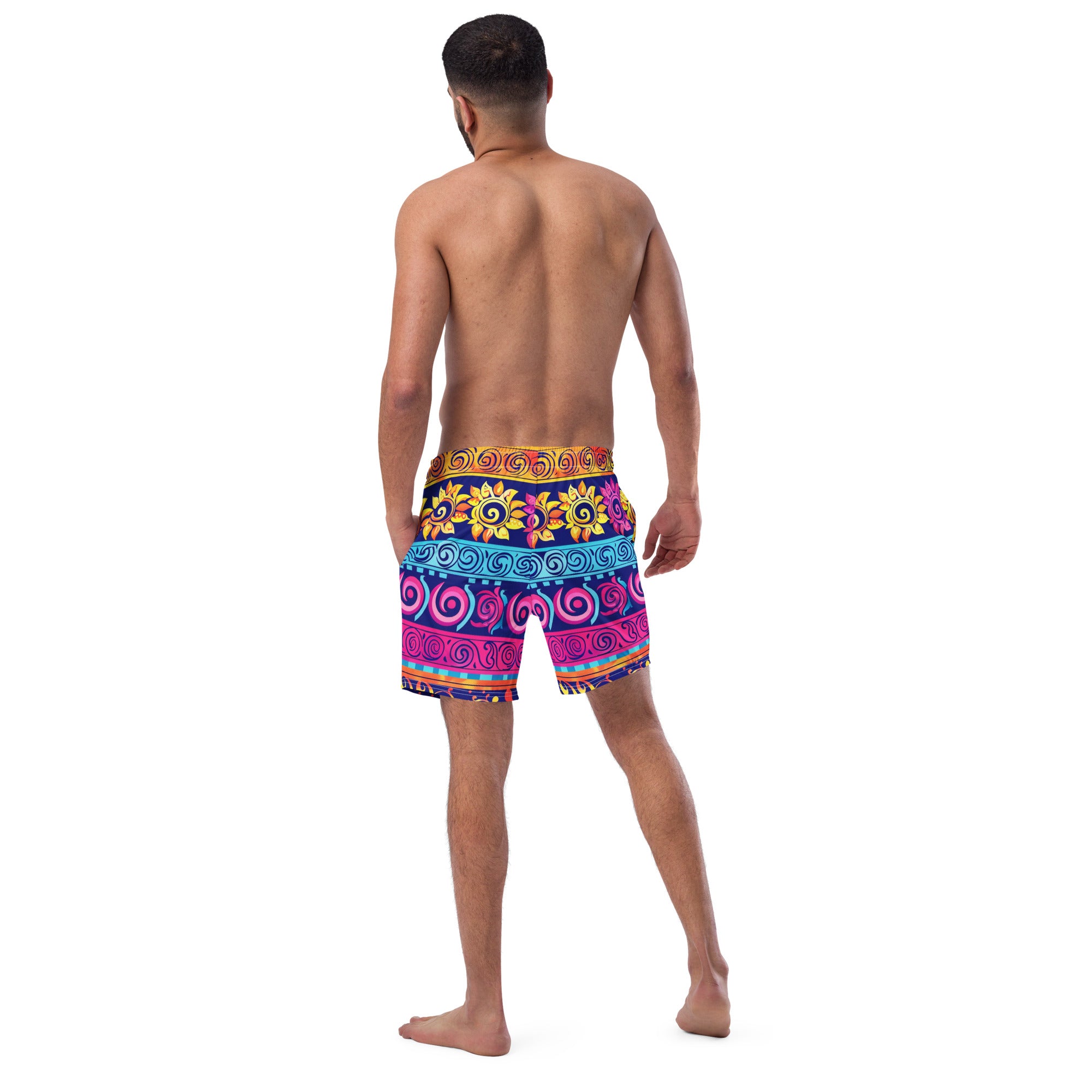 All-Over Print Recycled Swim Trunks