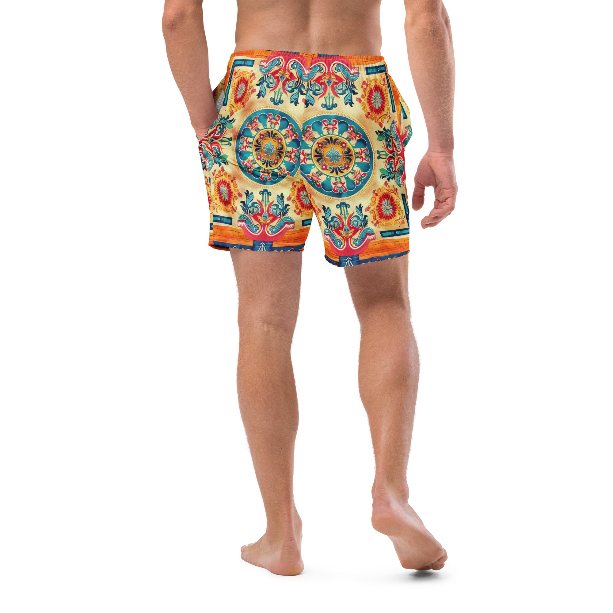 All-Over Print Recycled Swim Trunks