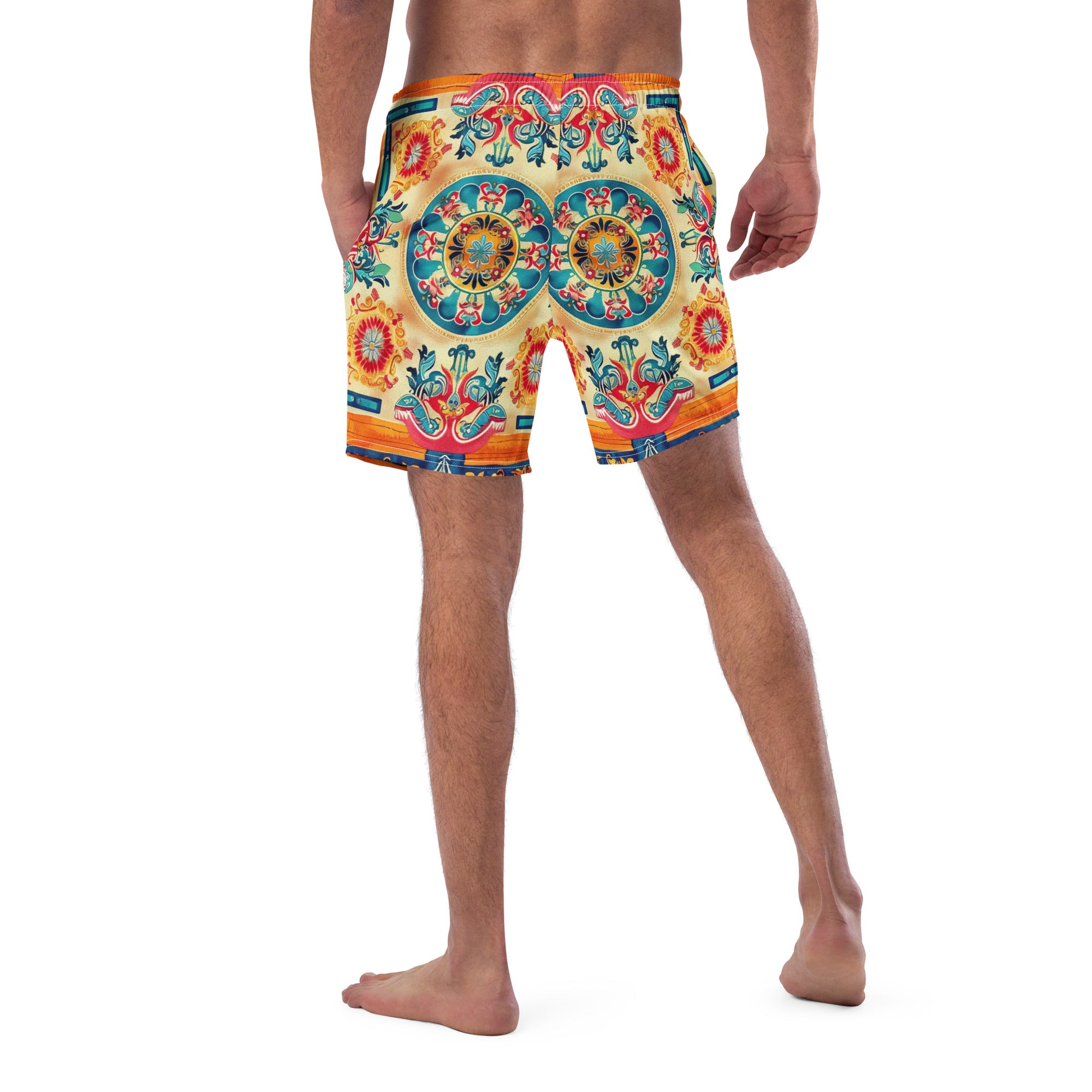 All-Over Print Recycled Swim Trunks