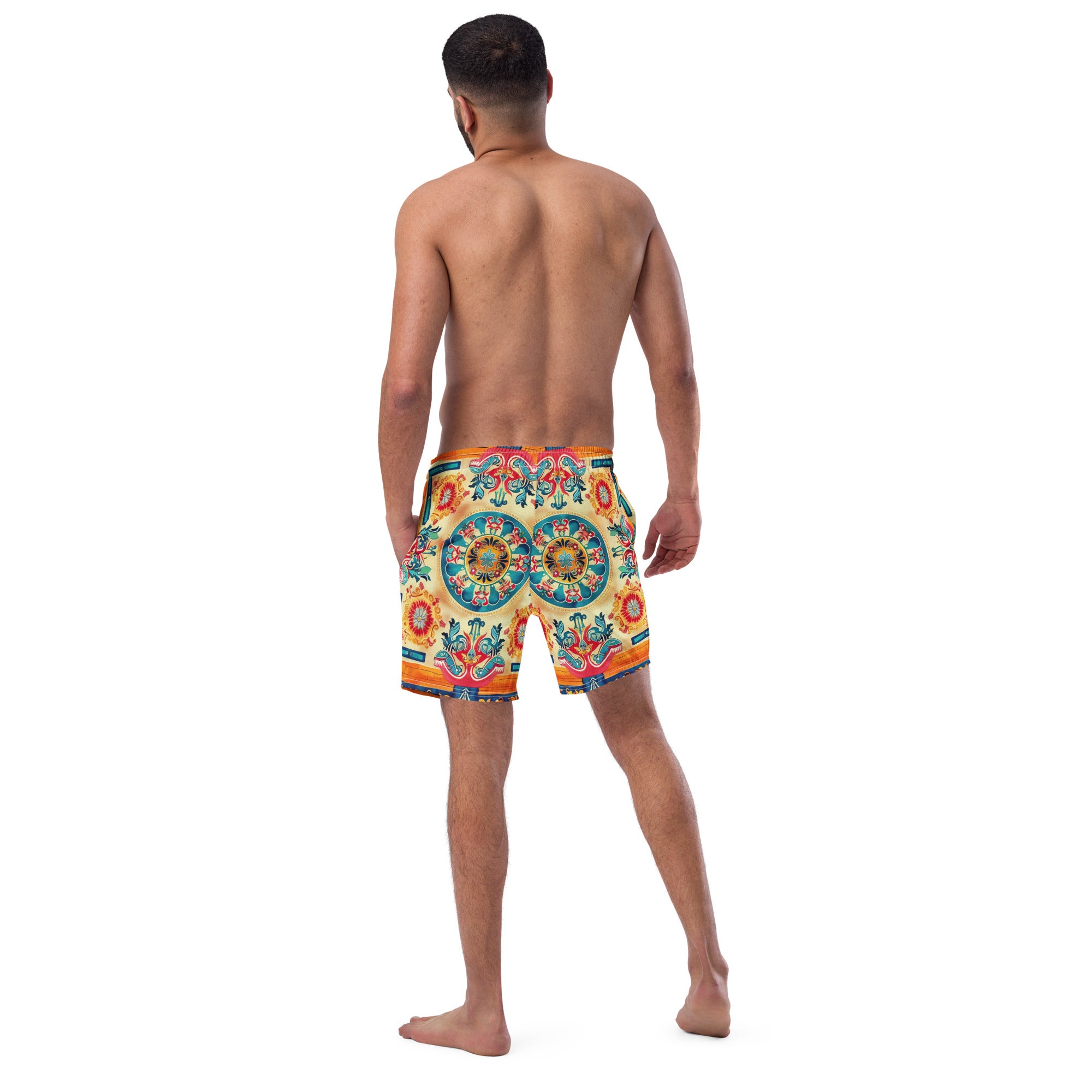 All-Over Print Recycled Swim Trunks