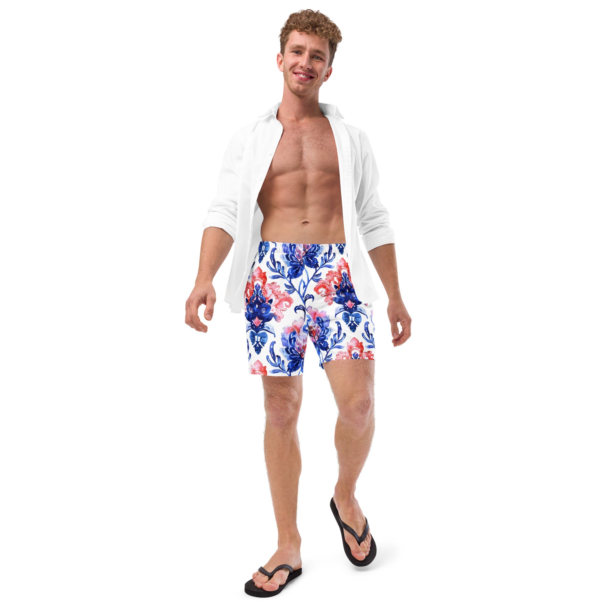 All-Over Print Recycled Swim Trunks