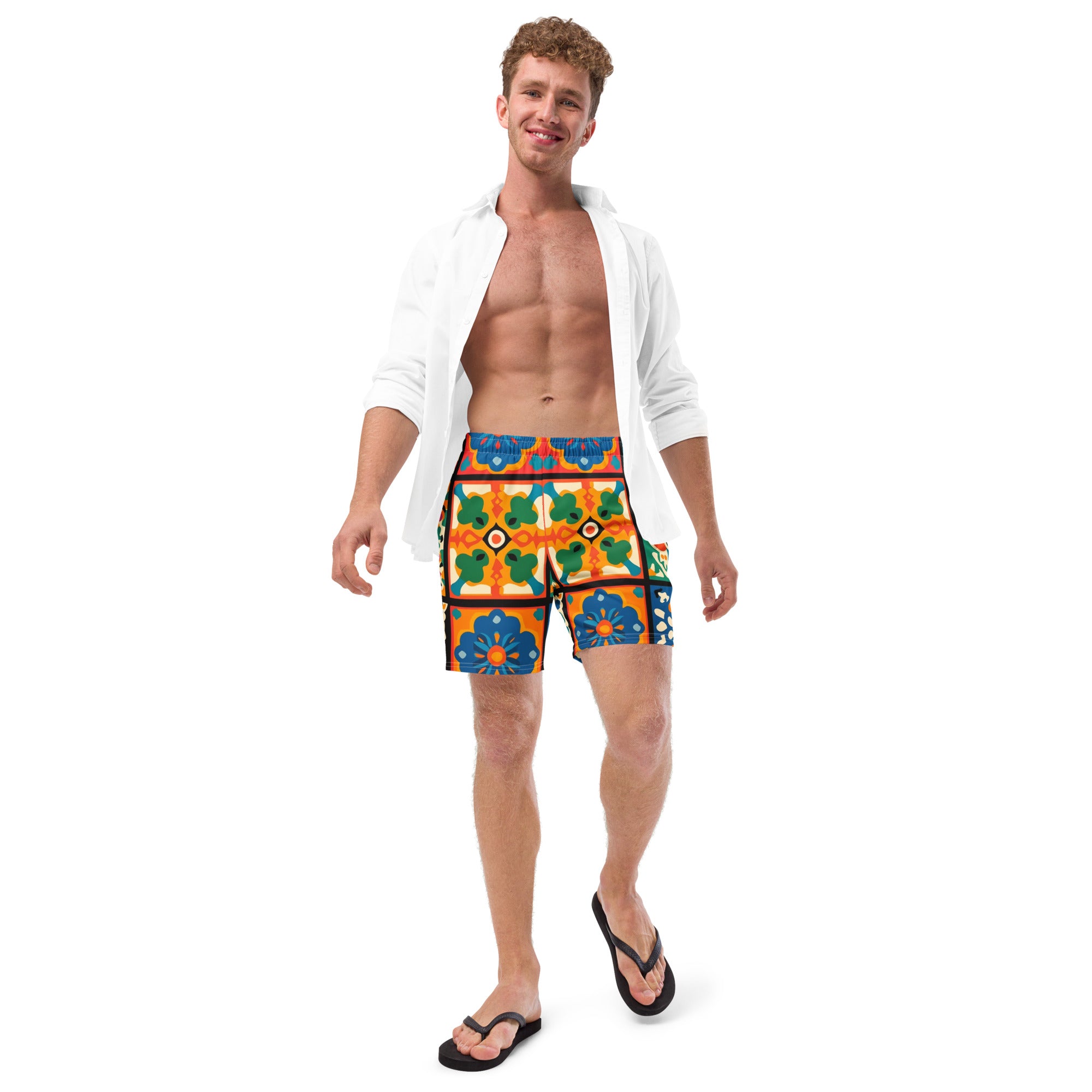 All-Over Print Recycled Swim Trunks