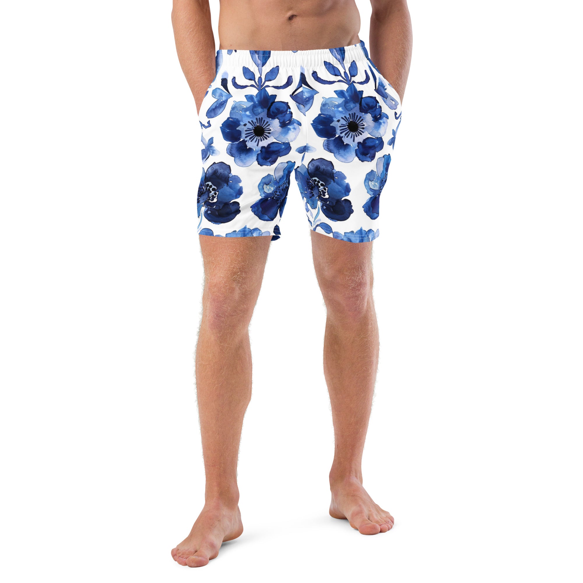 All-Over Print Recycled Swim Trunks