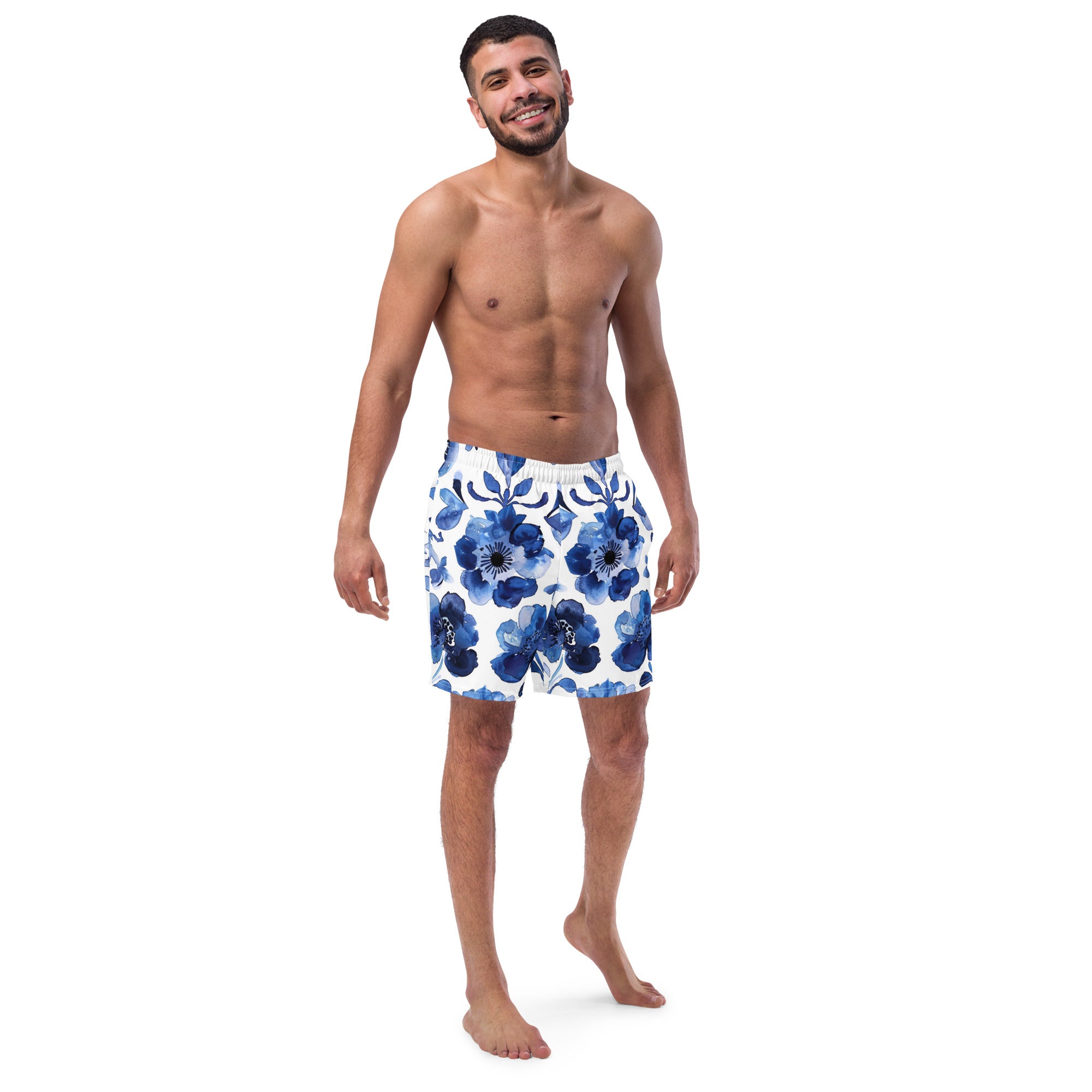 All-Over Print Recycled Swim Trunks