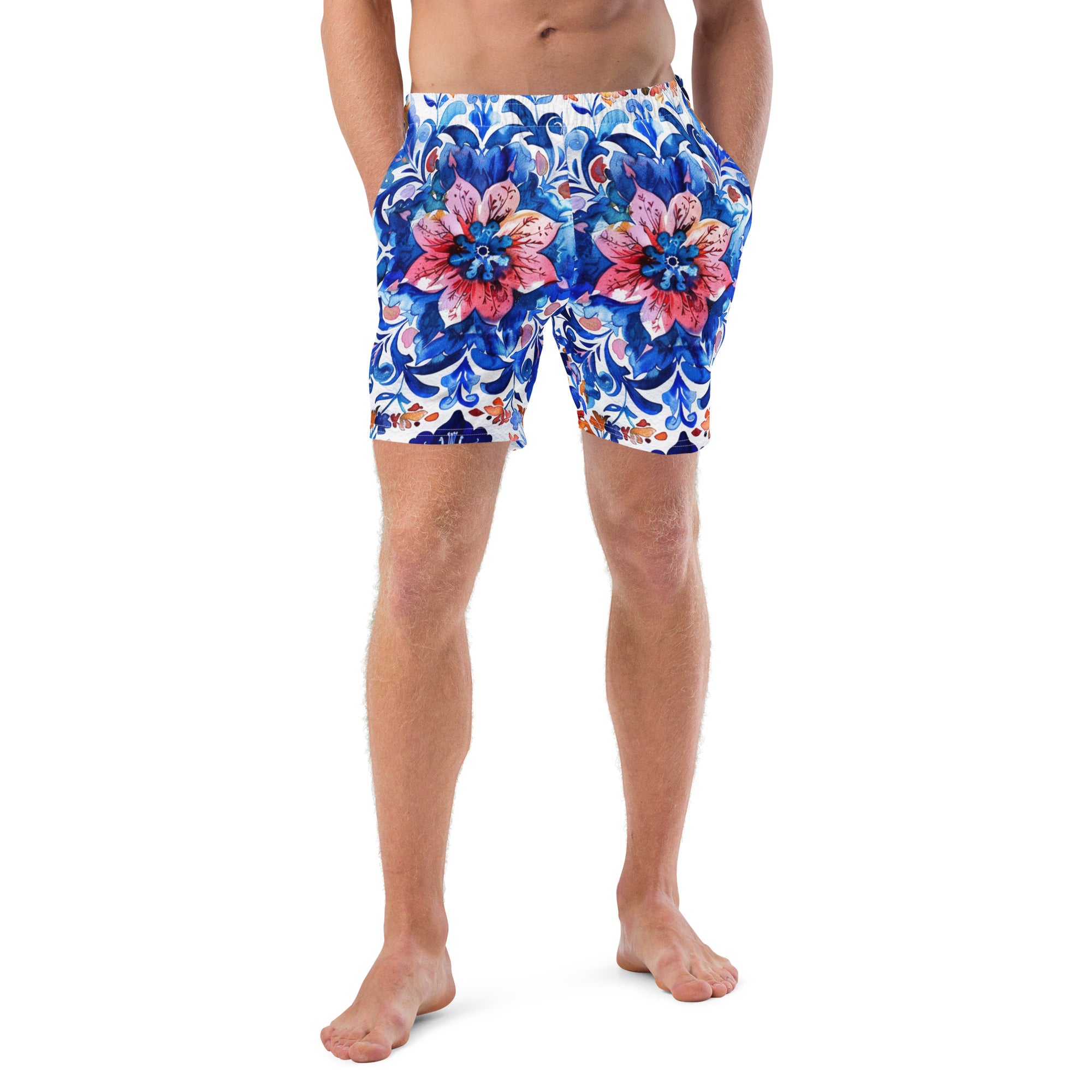 All-Over Print Recycled Swim Trunks