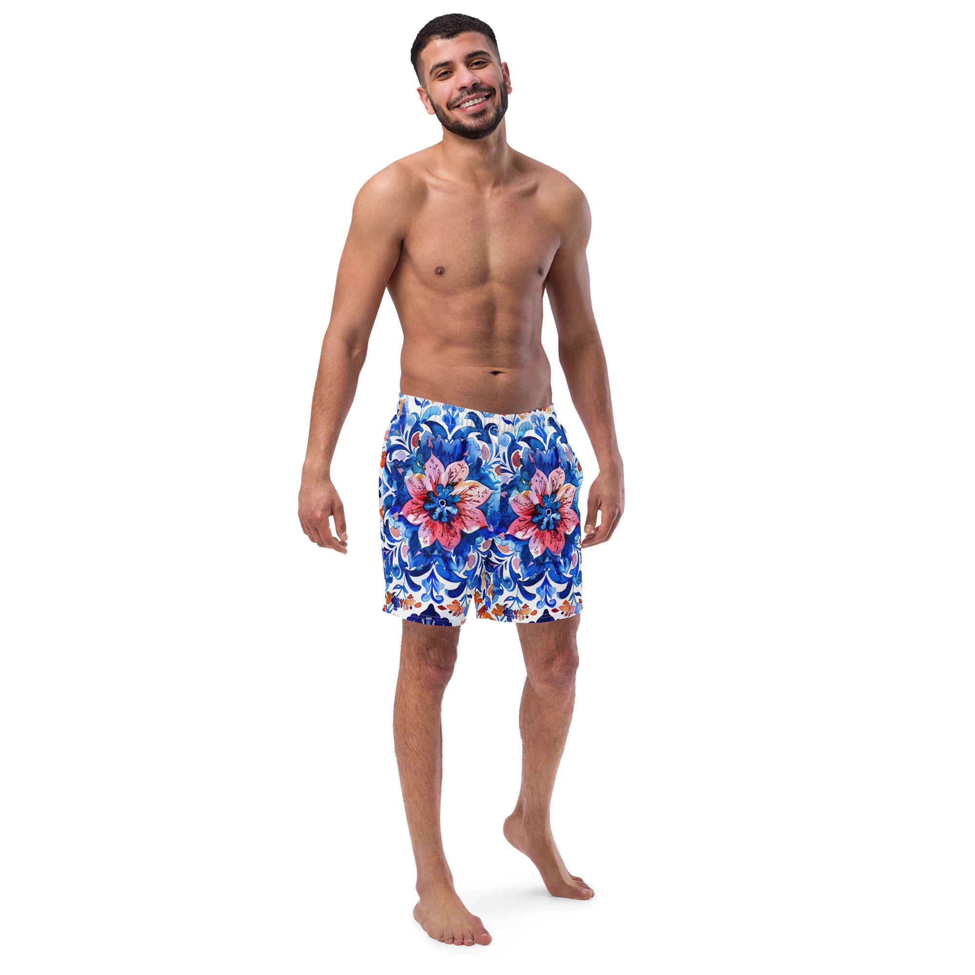 All-Over Print Recycled Swim Trunks