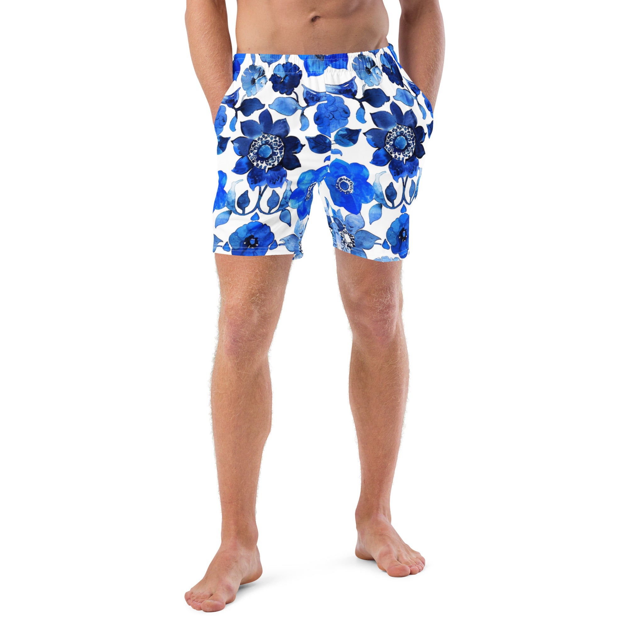All-Over Print Recycled Swim Trunks