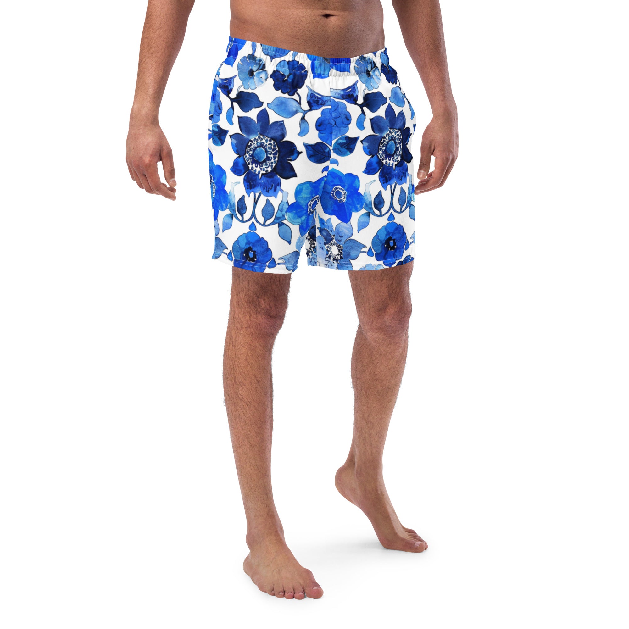 All-Over Print Recycled Swim Trunks