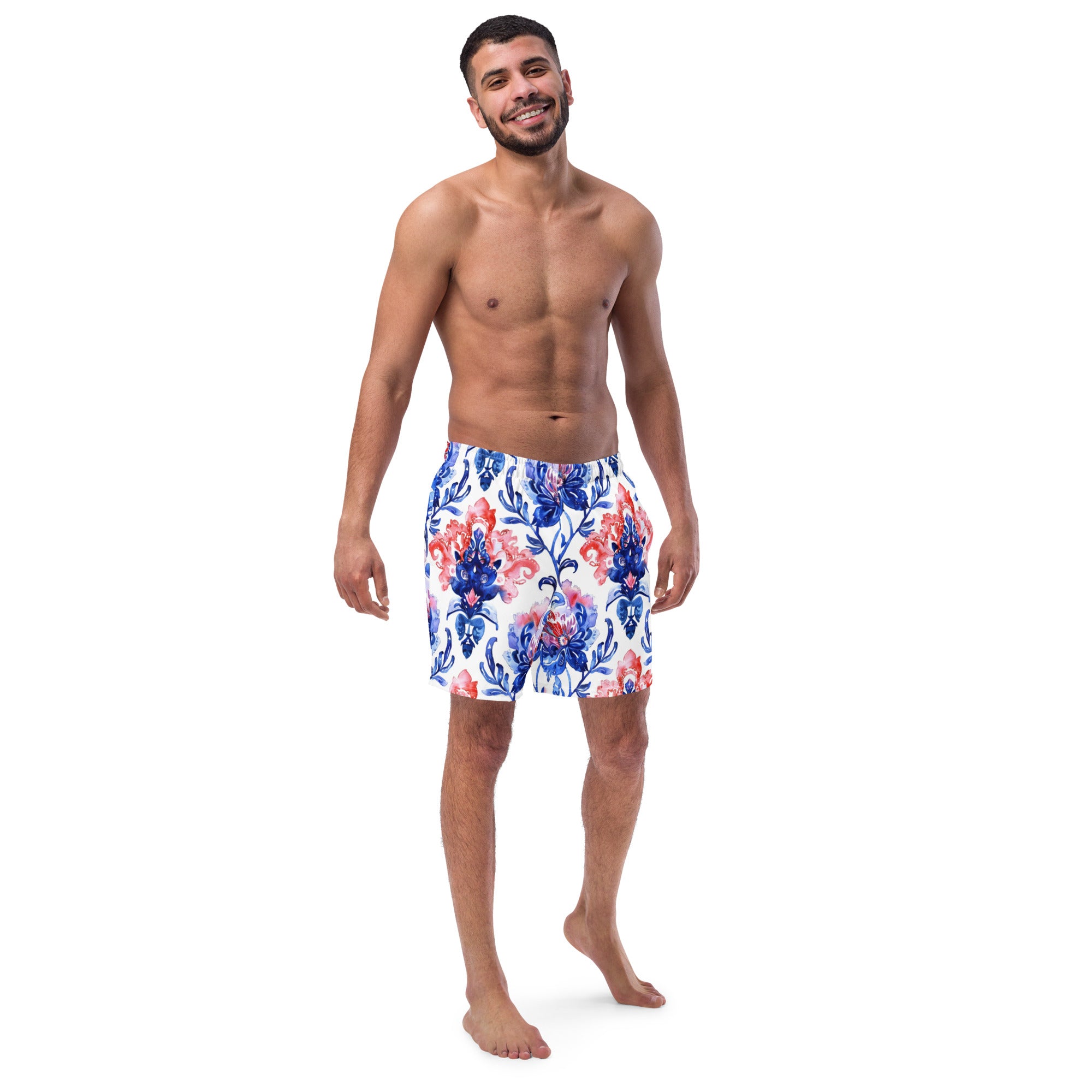All-Over Print Recycled Swim Trunks