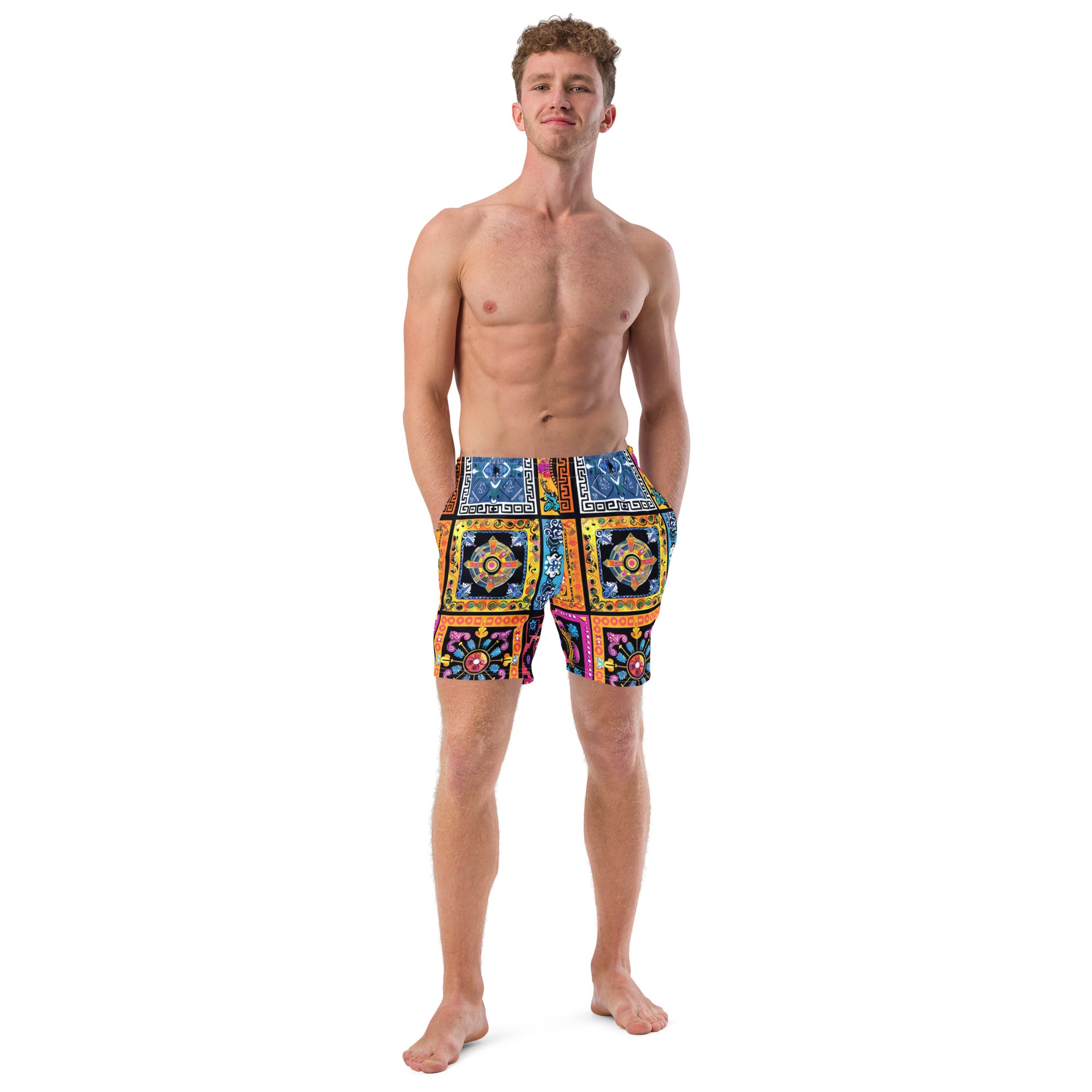All-Over Print Recycled Swim Trunks