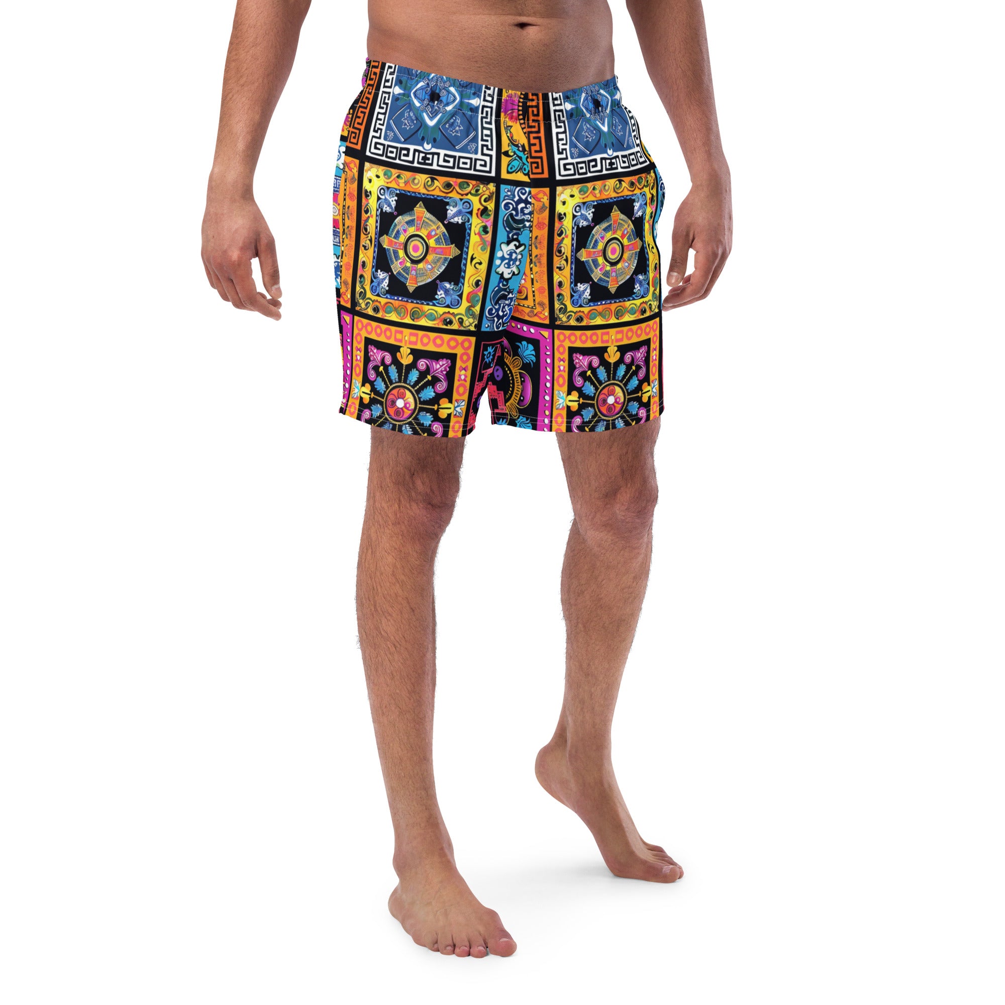 All-Over Print Recycled Swim Trunks