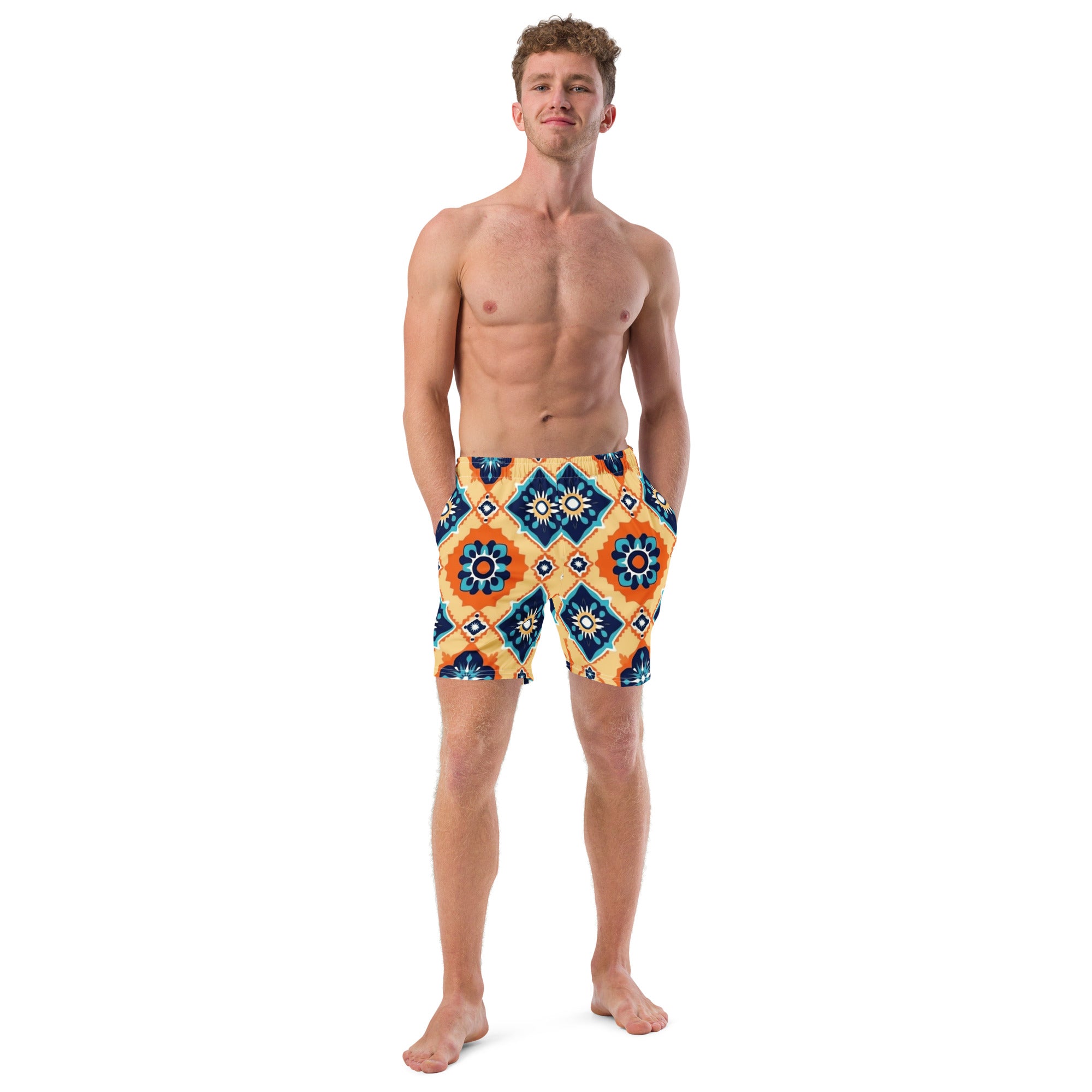 All-Over Print Recycled Swim Trunks
