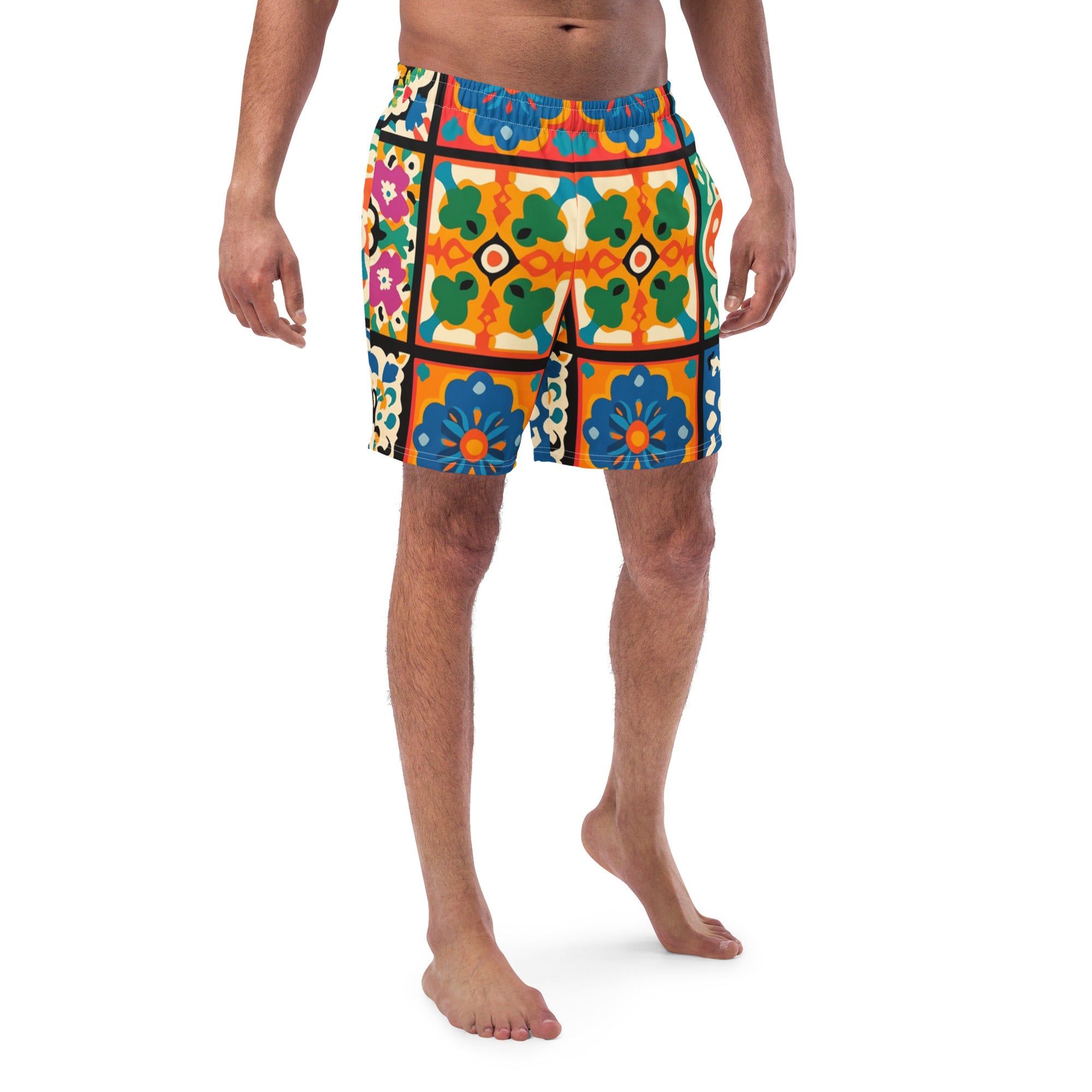All-Over Print Recycled Swim Trunks