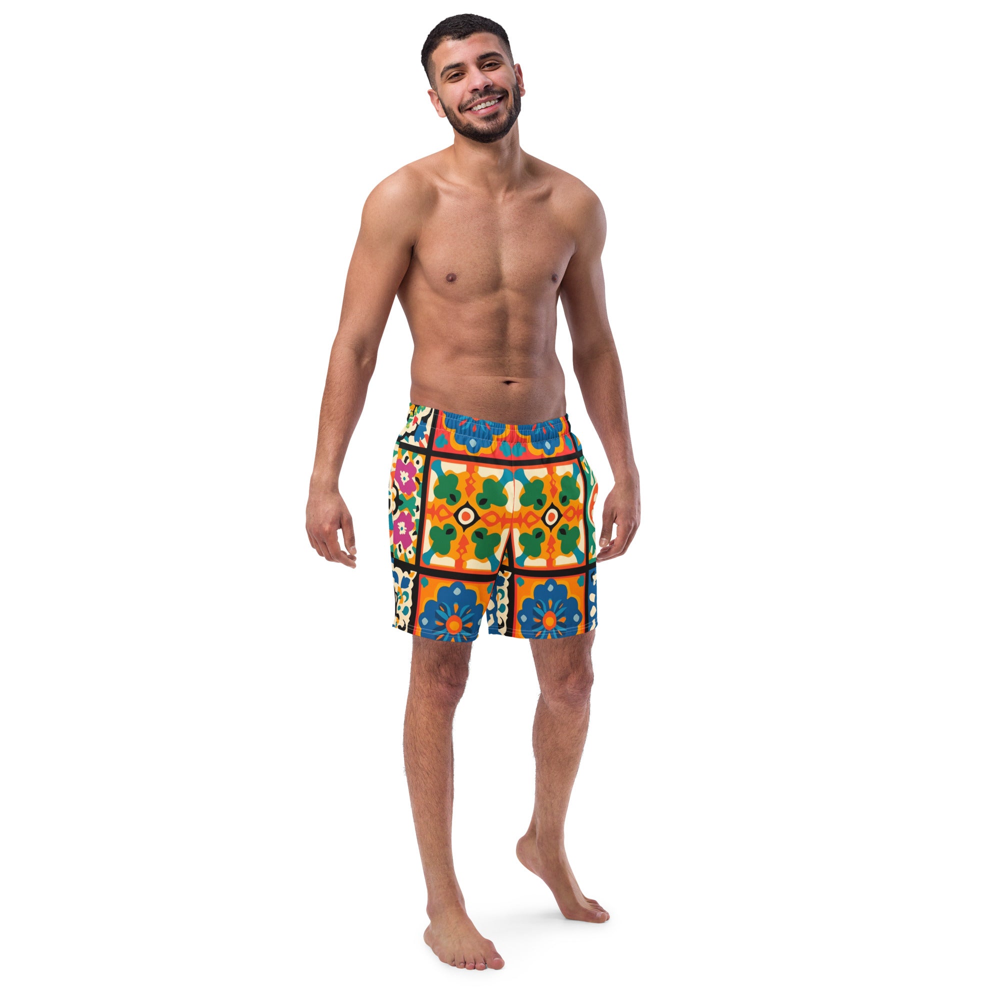 All-Over Print Recycled Swim Trunks