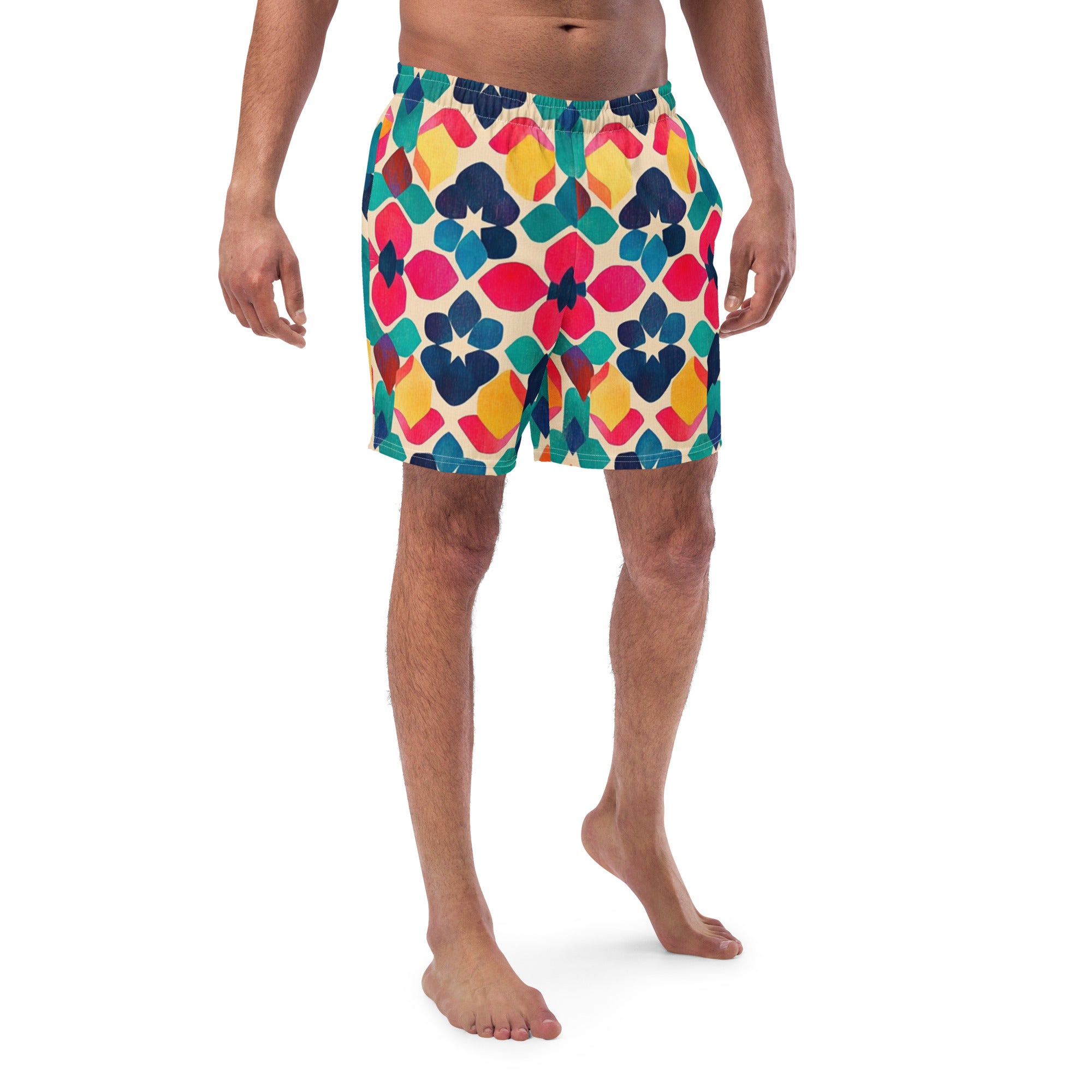 All-Over Print Recycled Swim Trunks