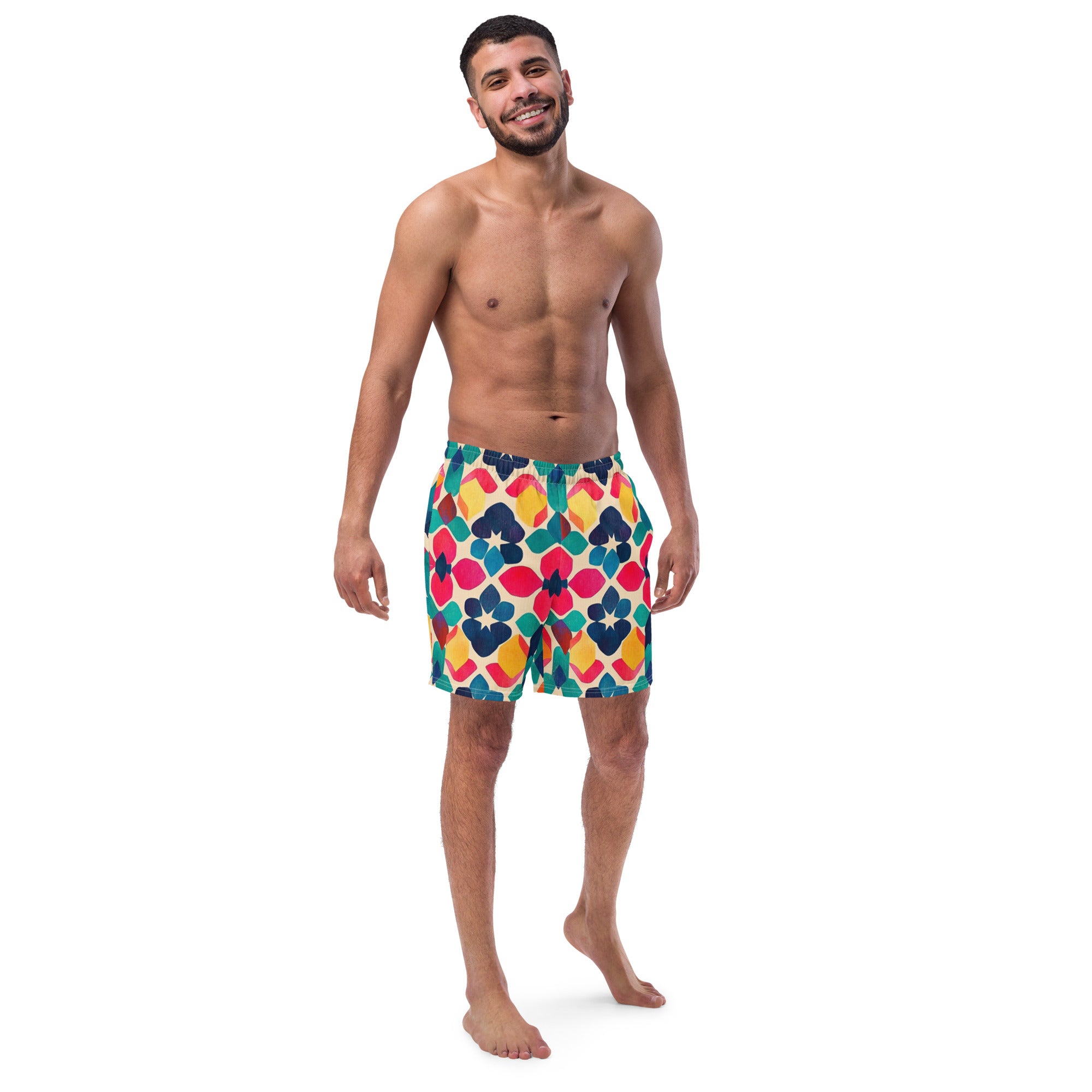 All-Over Print Recycled Swim Trunks