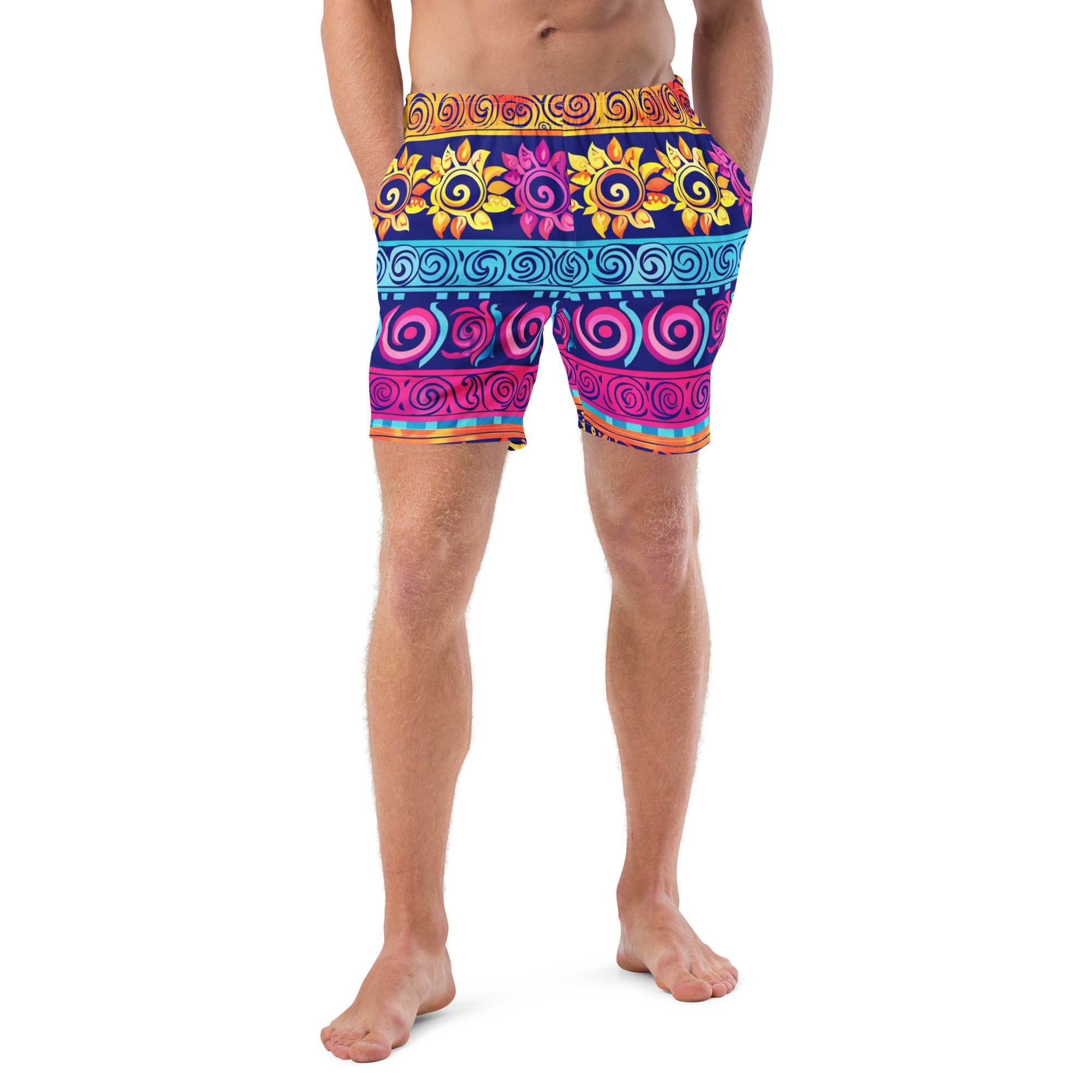 All-Over Print Recycled Swim Trunks