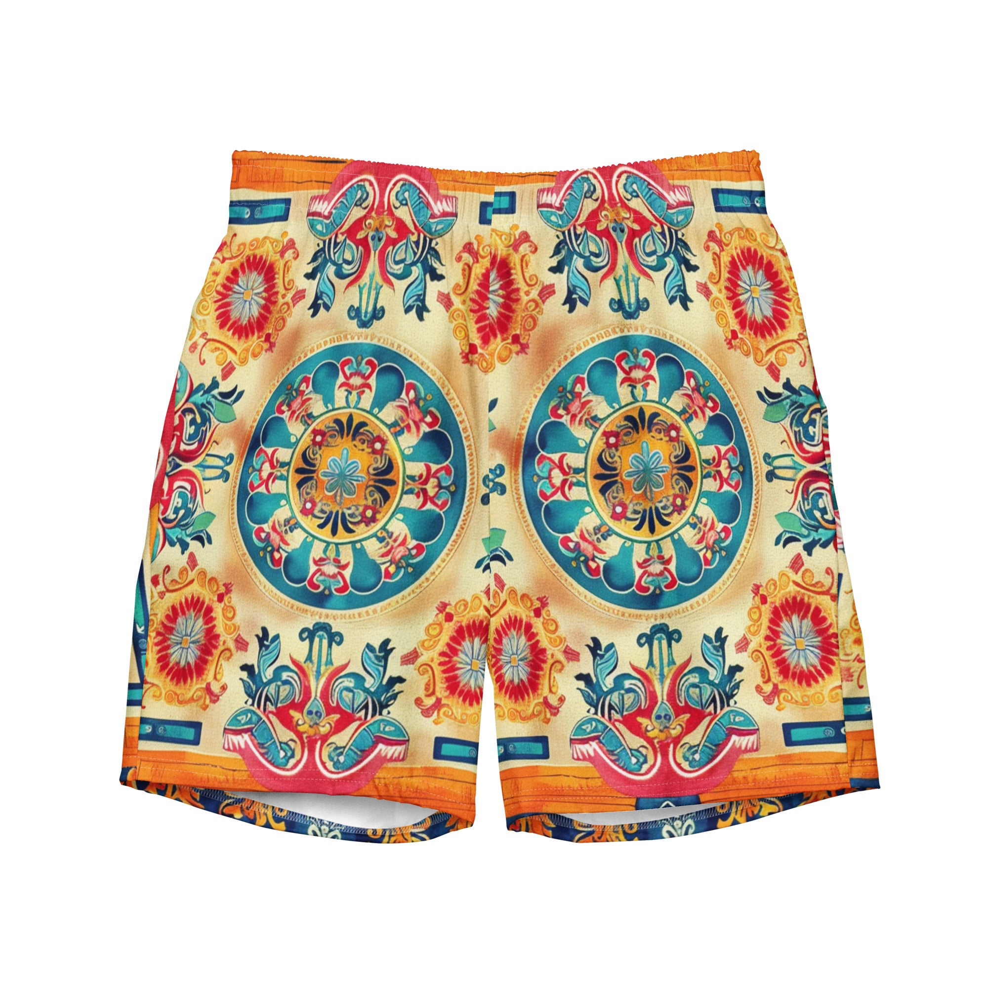 All-Over Print Recycled Swim Trunks