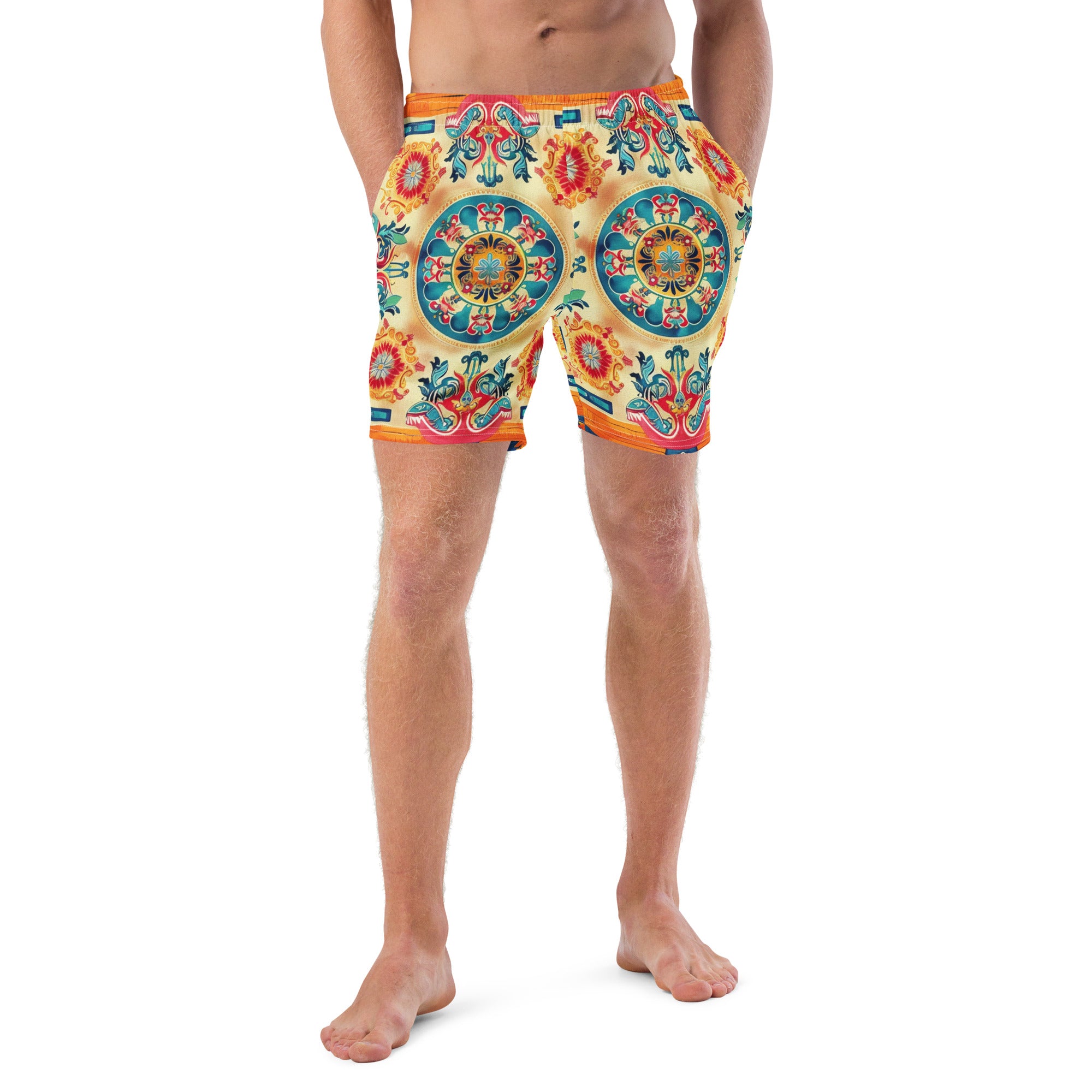 All-Over Print Recycled Swim Trunks