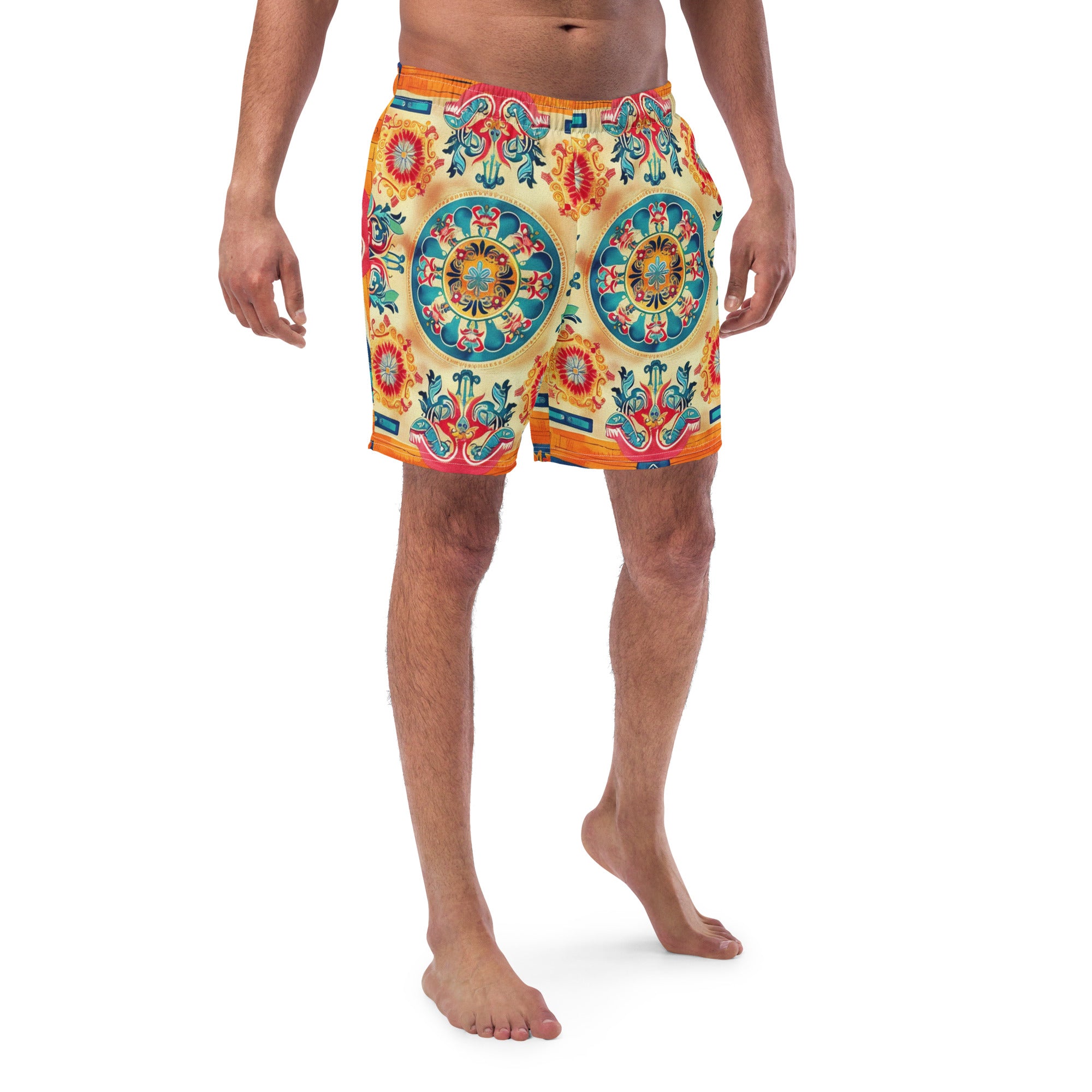 All-Over Print Recycled Swim Trunks