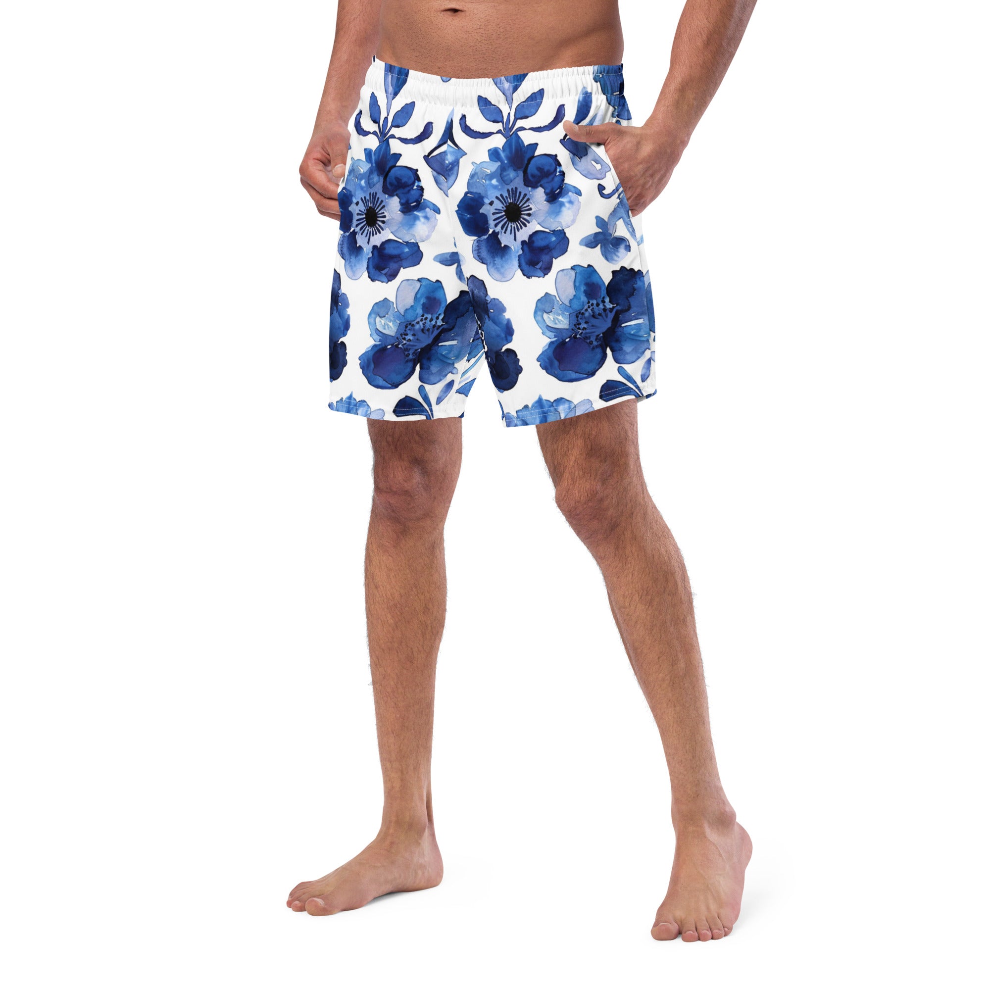 All-Over Print Recycled Swim Trunks
