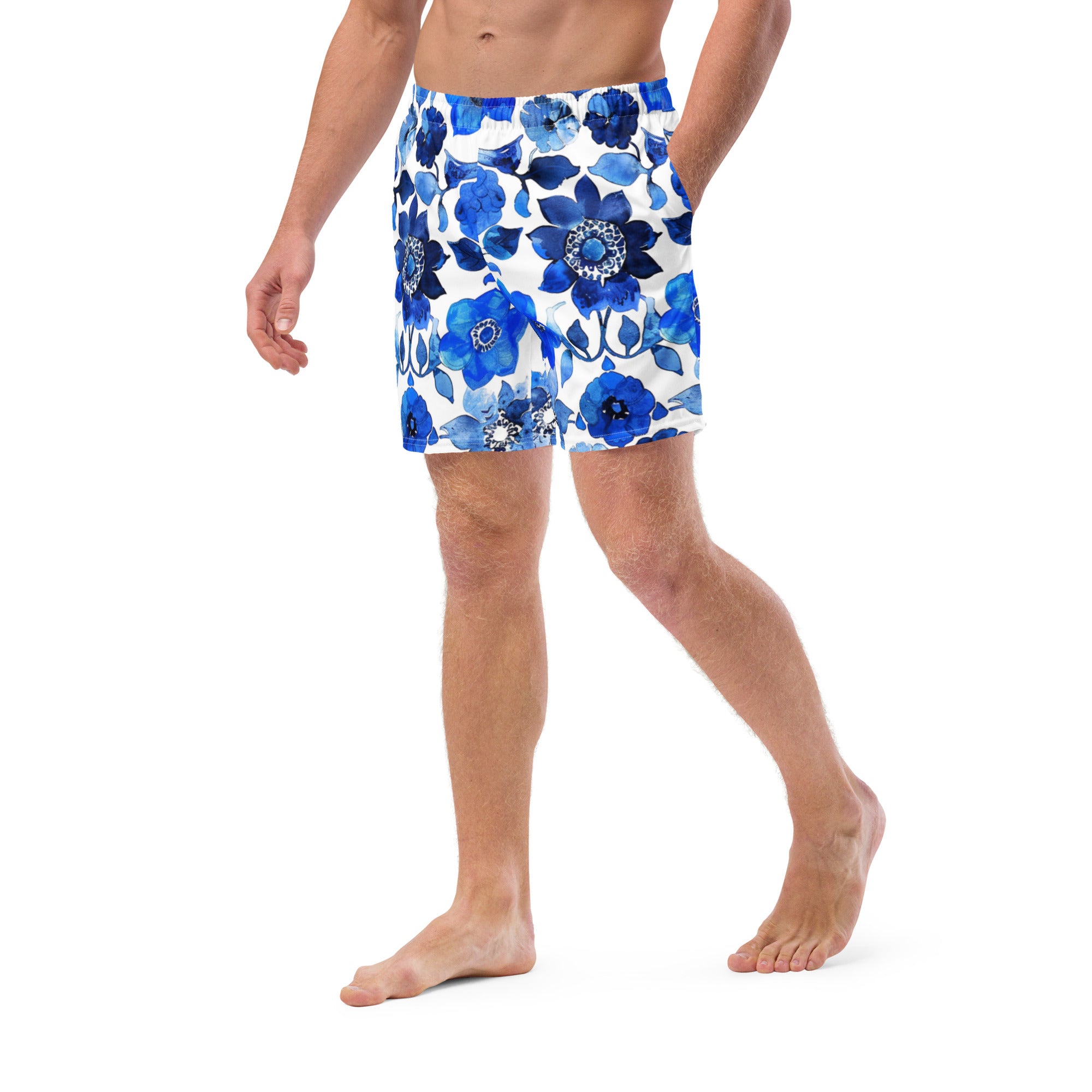 All-Over Print Recycled Swim Trunks