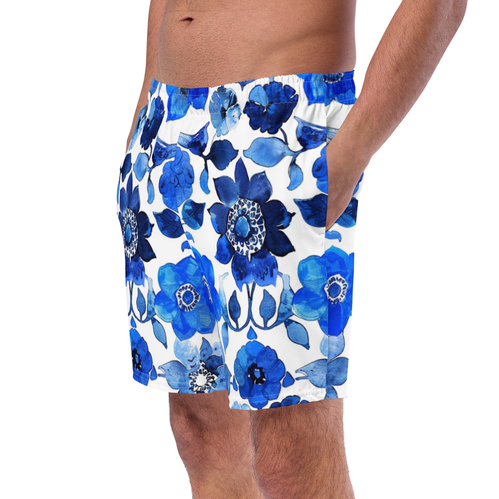 All-Over Print Recycled Swim Trunks
