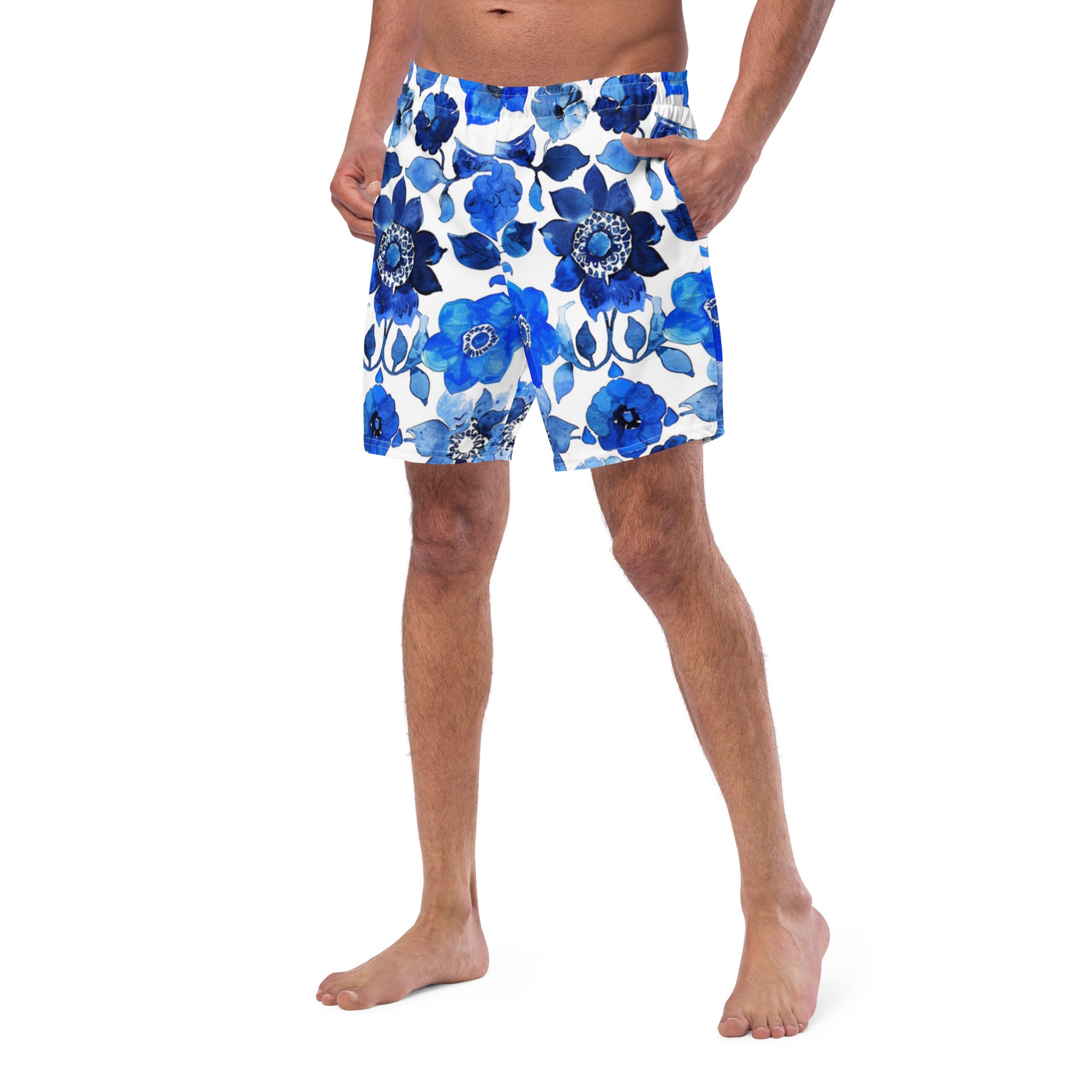 All-Over Print Recycled Swim Trunks