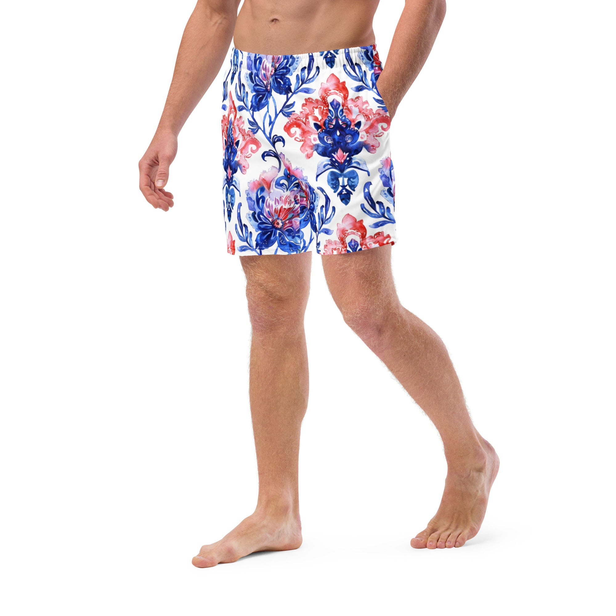 All-Over Print Recycled Swim Trunks