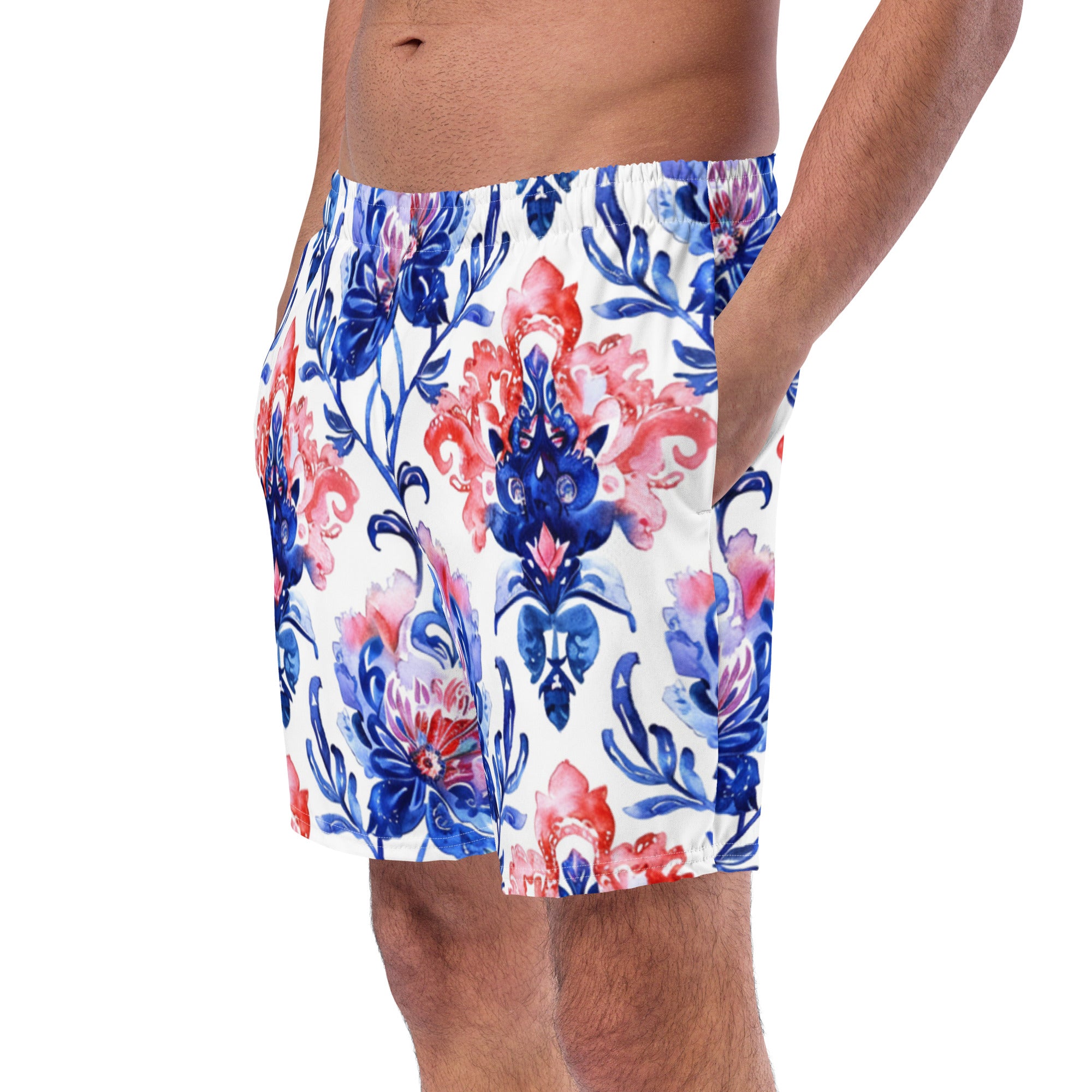 All-Over Print Recycled Swim Trunks