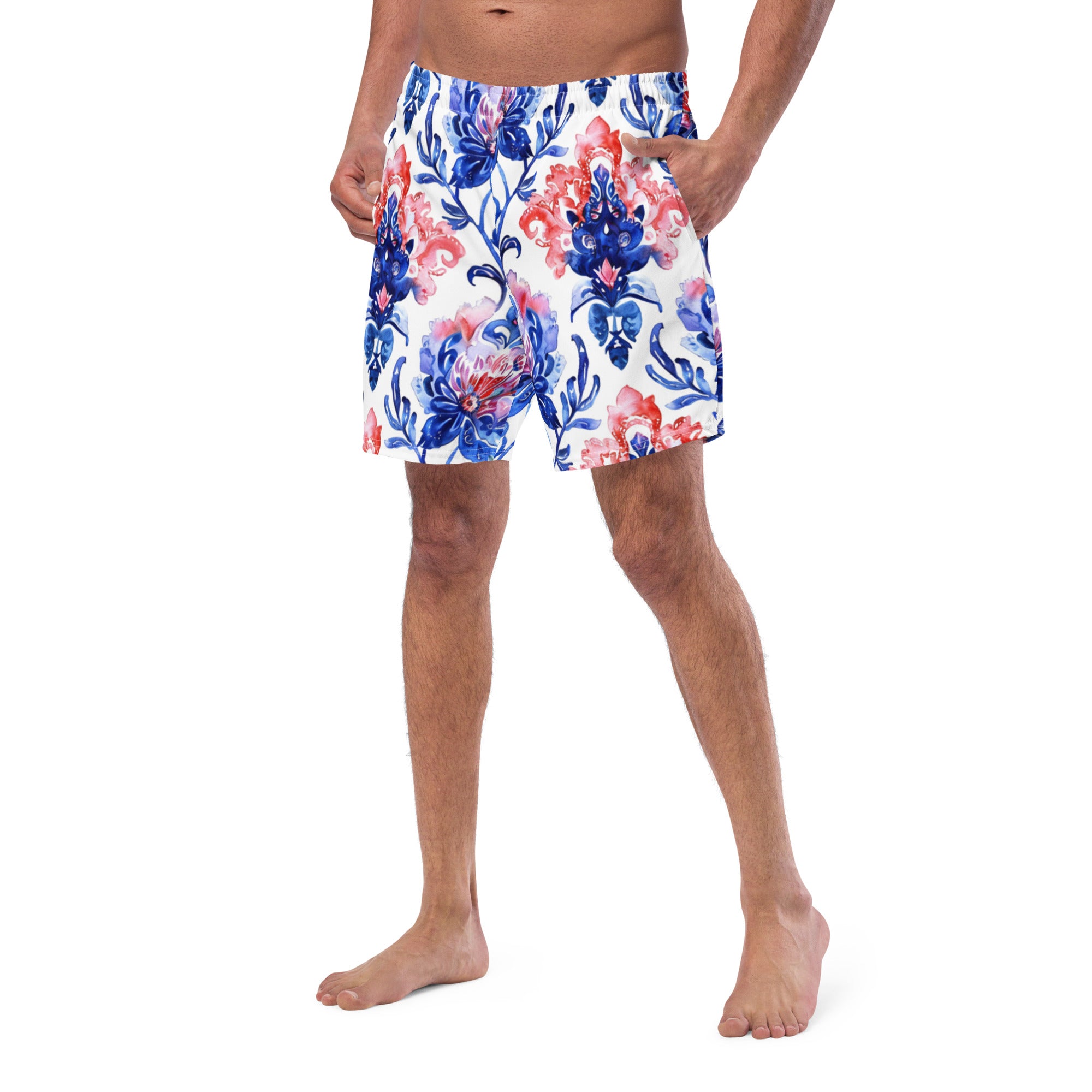 All-Over Print Recycled Swim Trunks