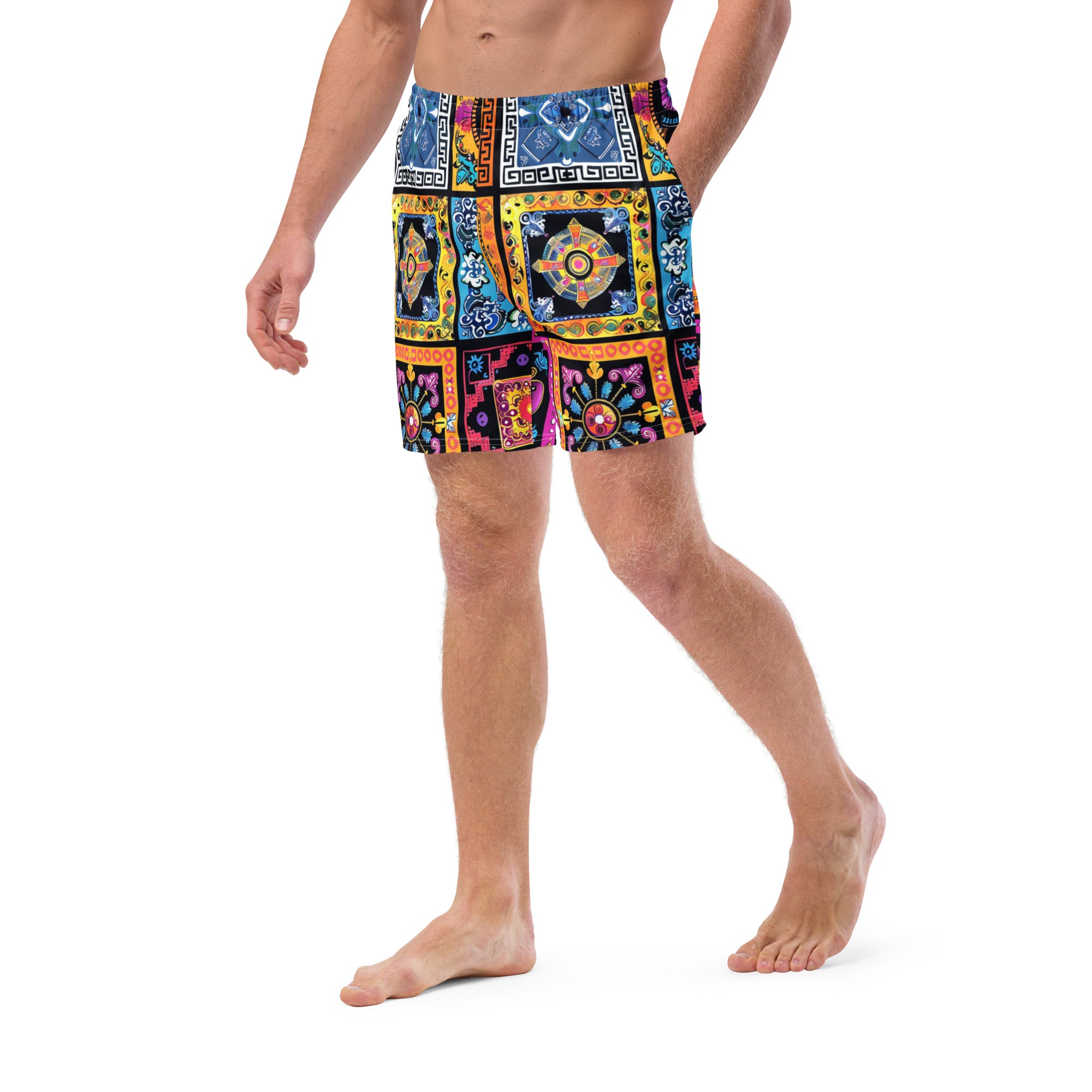 All-Over Print Recycled Swim Trunks
