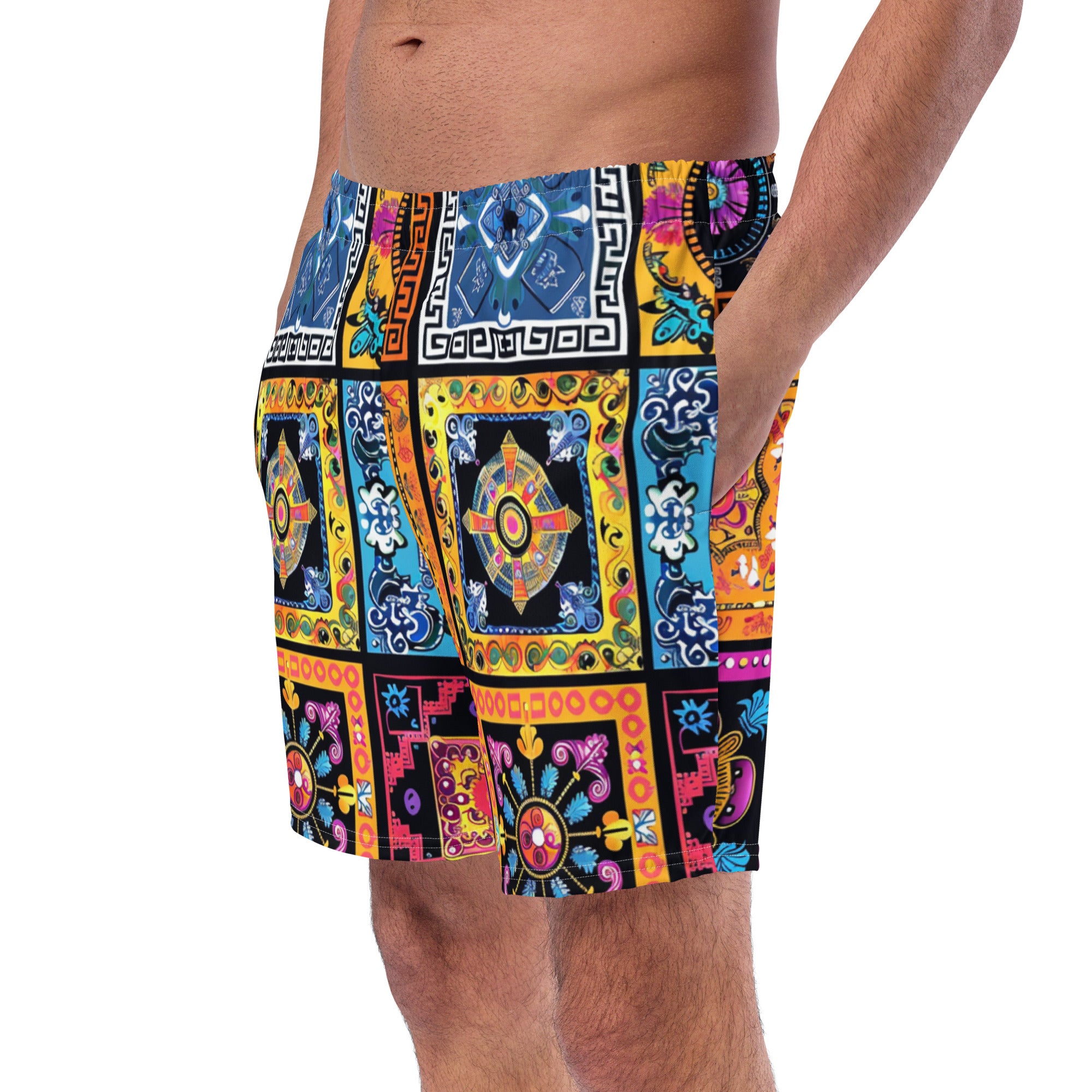 All-Over Print Recycled Swim Trunks