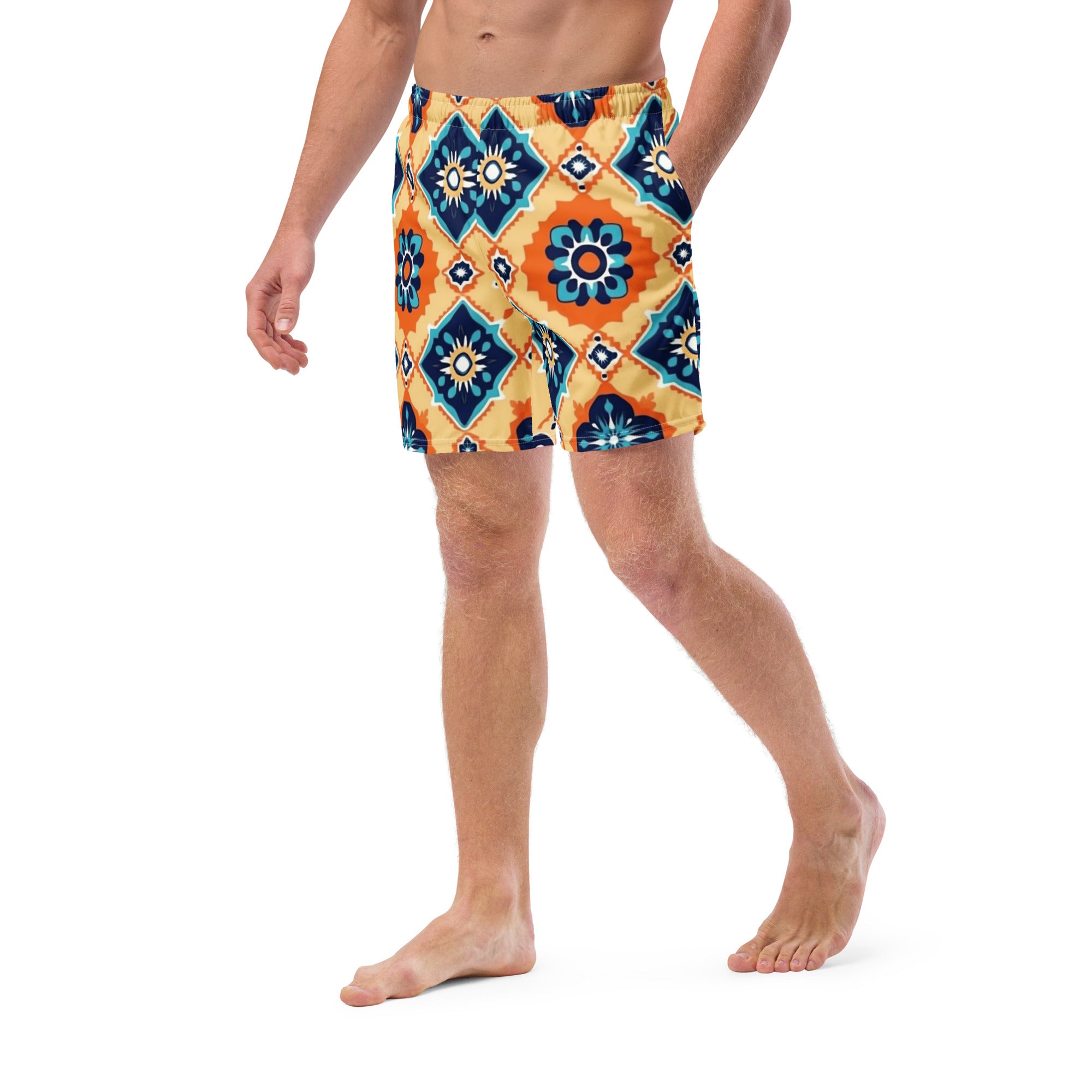 All-Over Print Recycled Swim Trunks