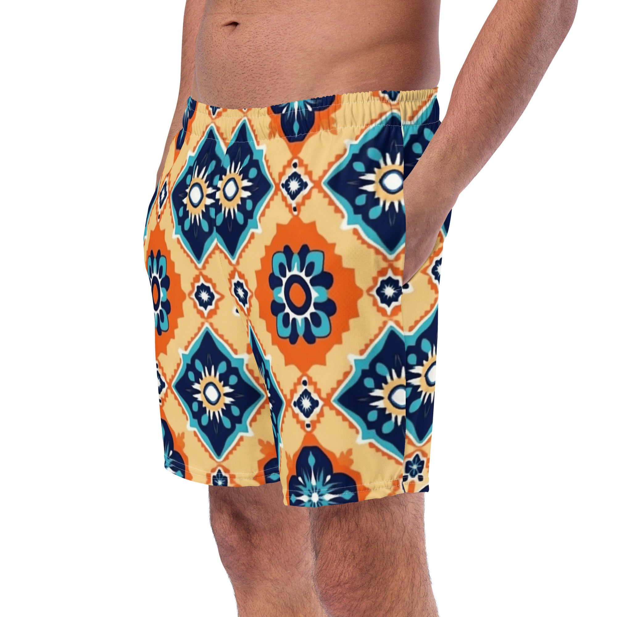 All-Over Print Recycled Swim Trunks