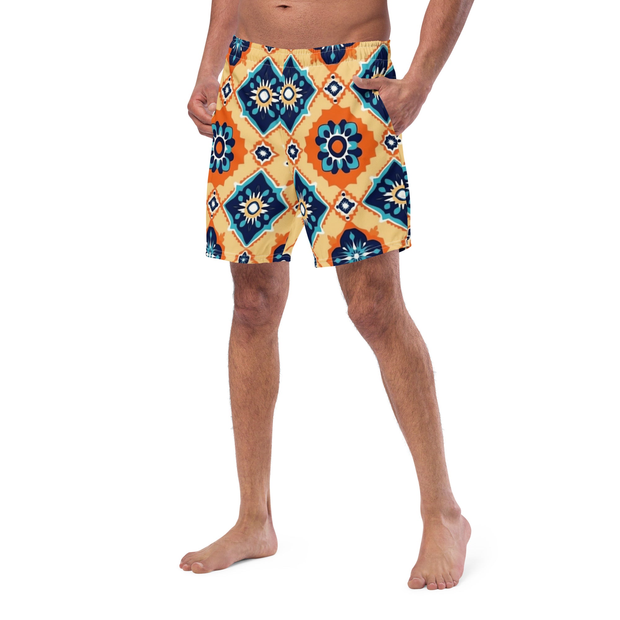 All-Over Print Recycled Swim Trunks