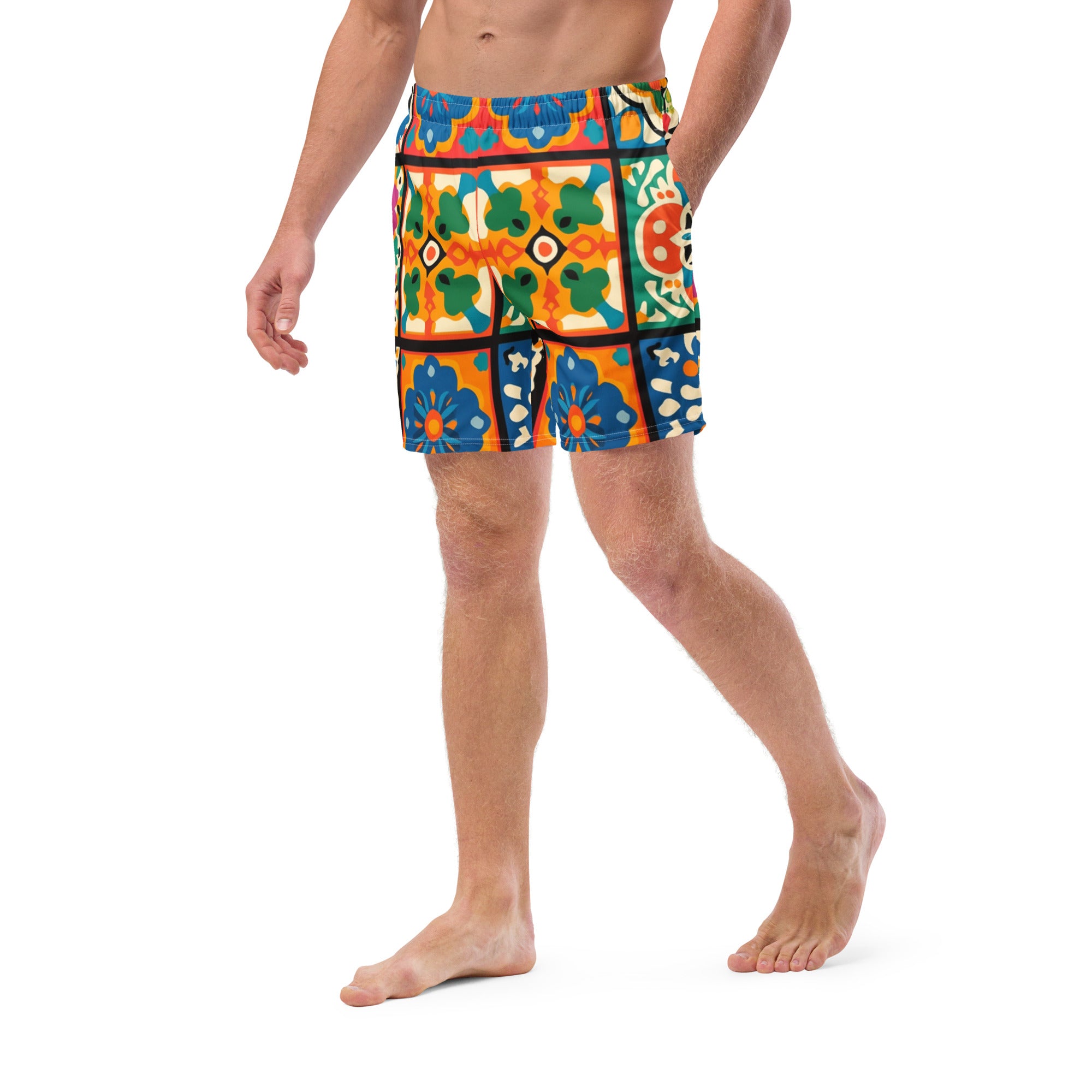 All-Over Print Recycled Swim Trunks