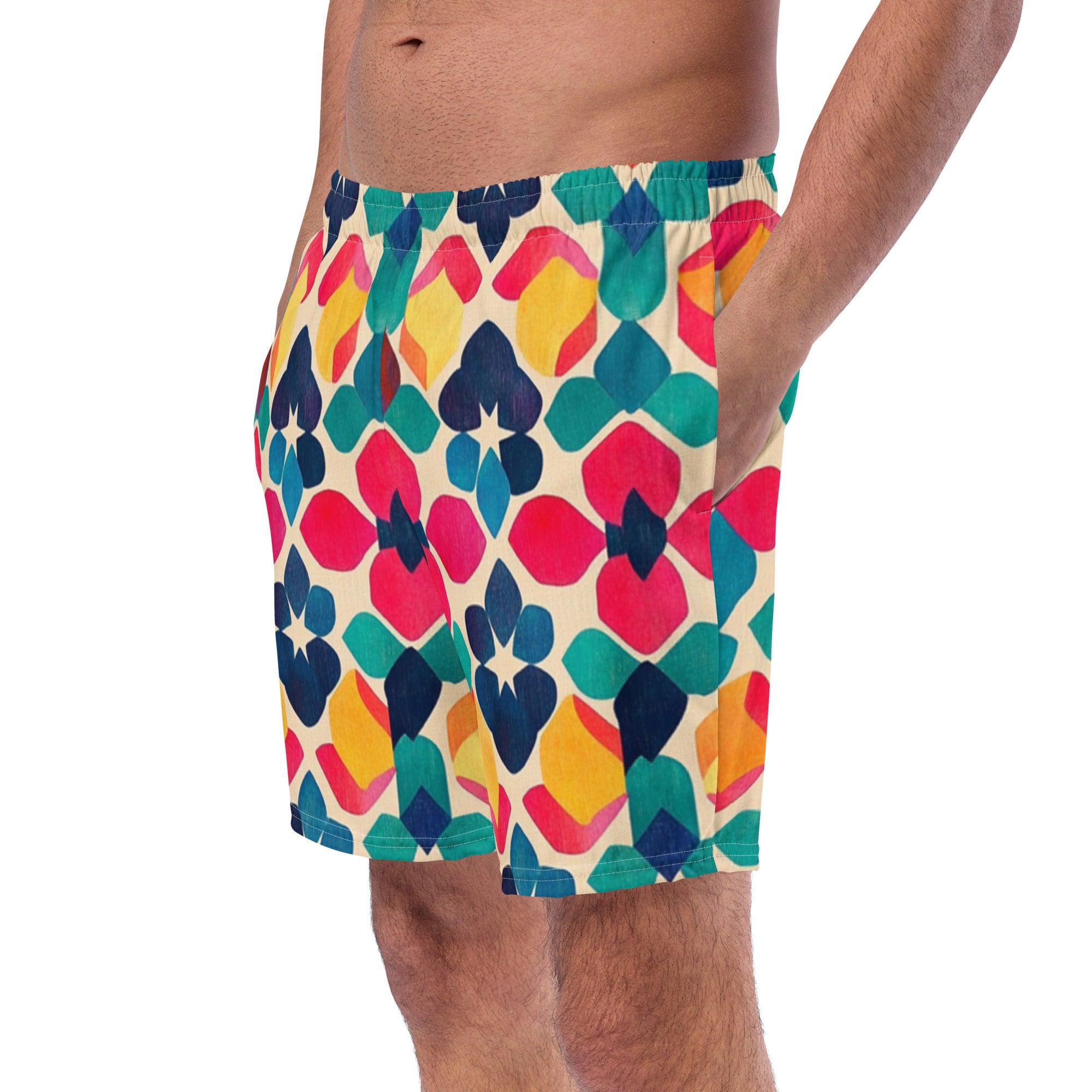 All-Over Print Recycled Swim Trunks