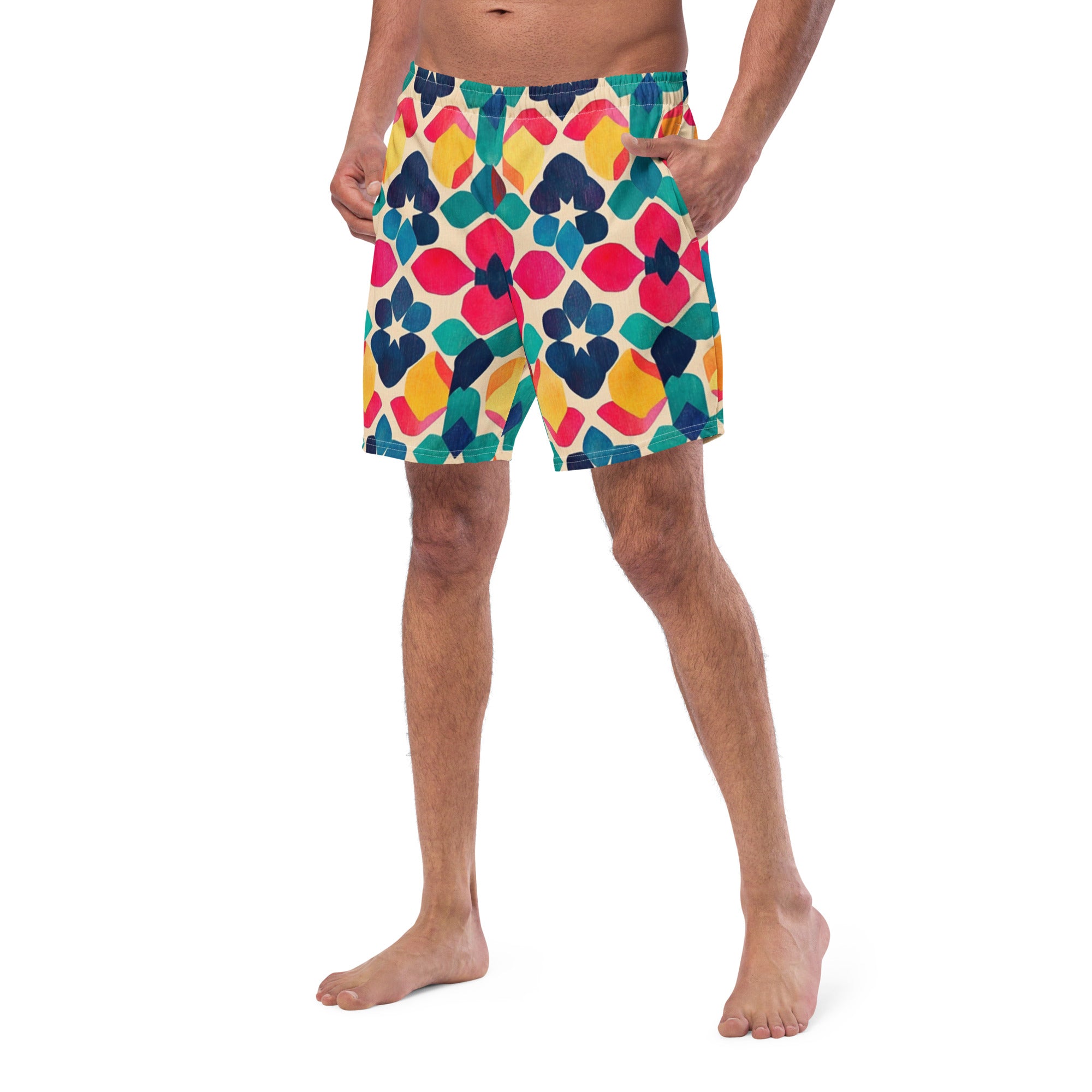 All-Over Print Recycled Swim Trunks