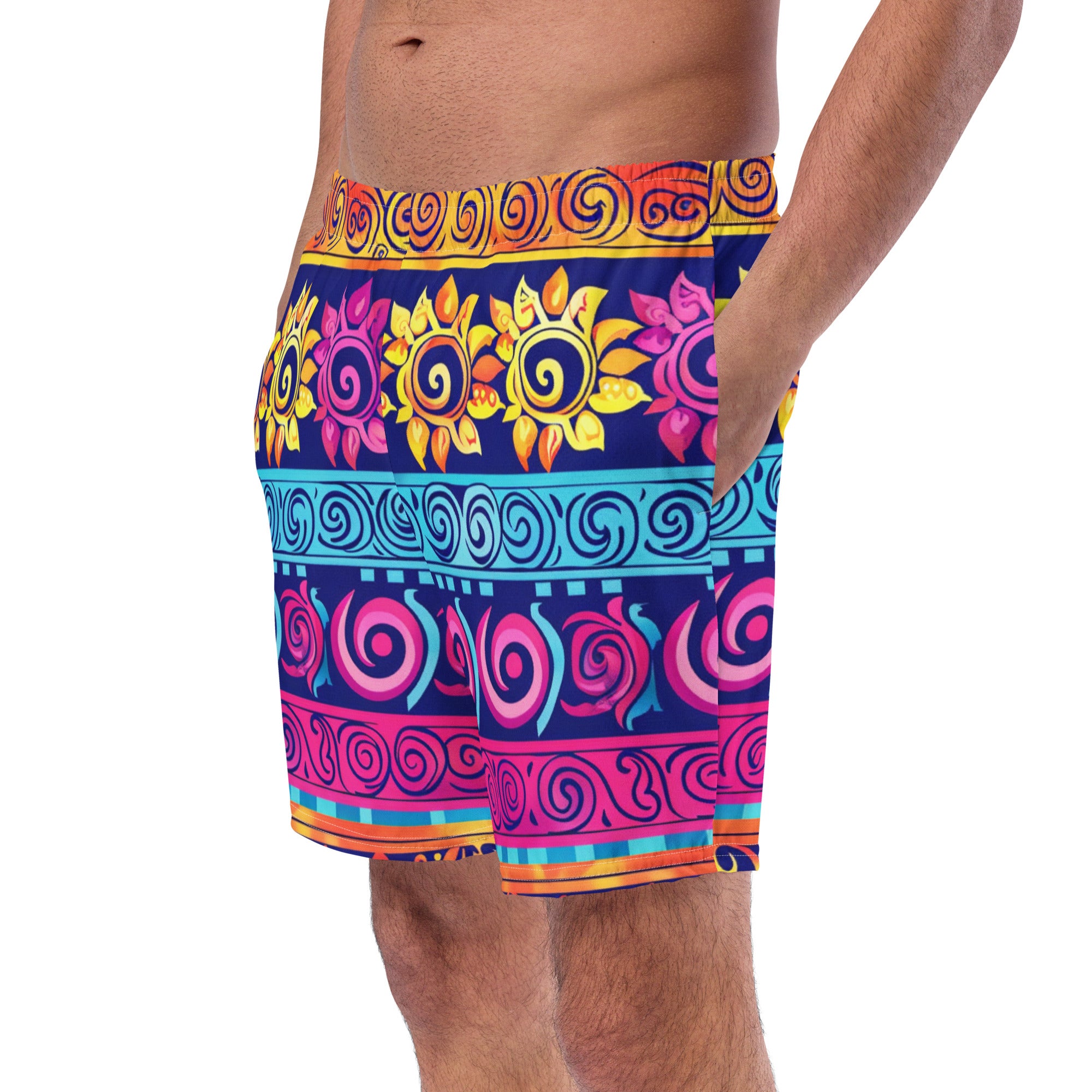 All-Over Print Recycled Swim Trunks