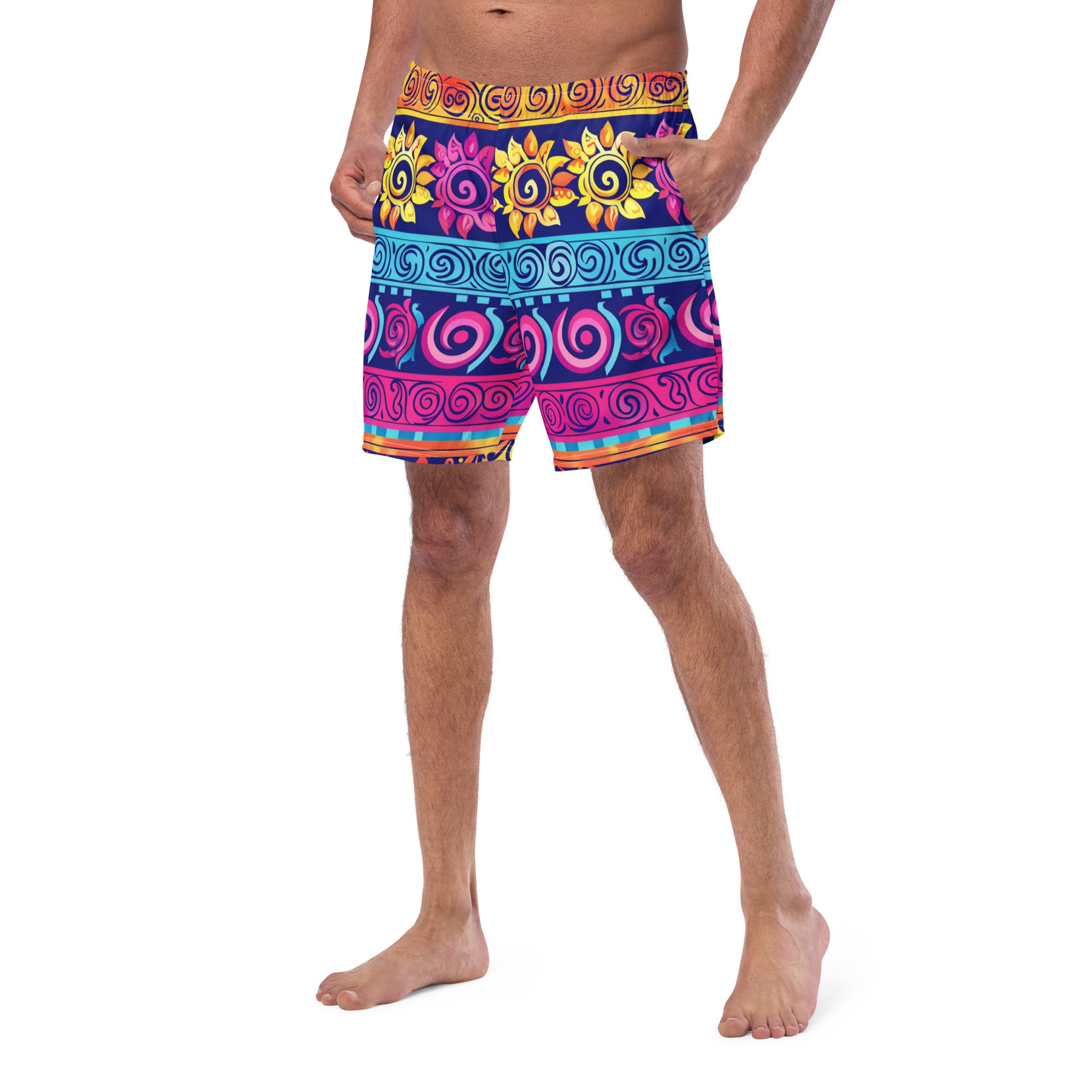 All-Over Print Recycled Swim Trunks