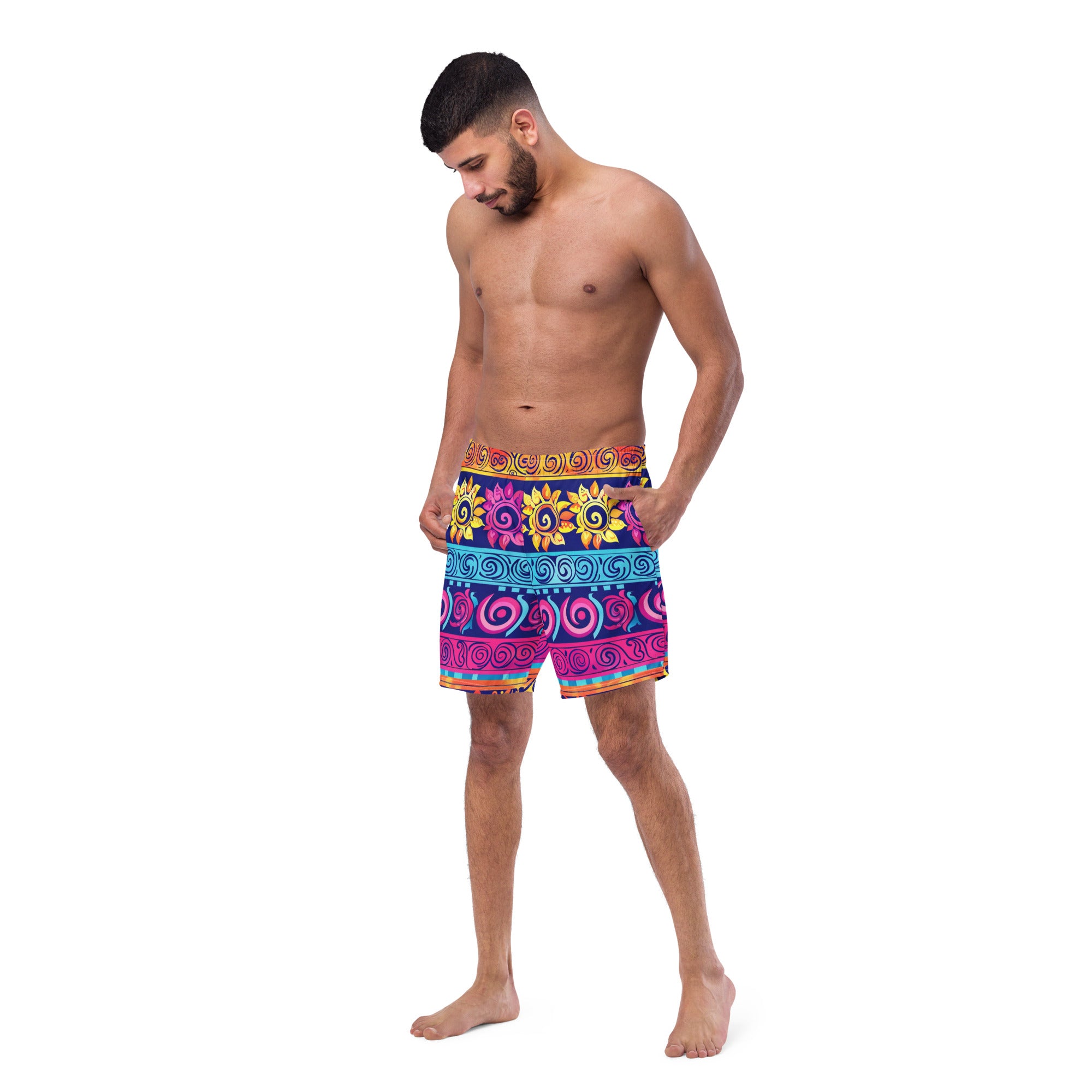 All-Over Print Recycled Swim Trunks