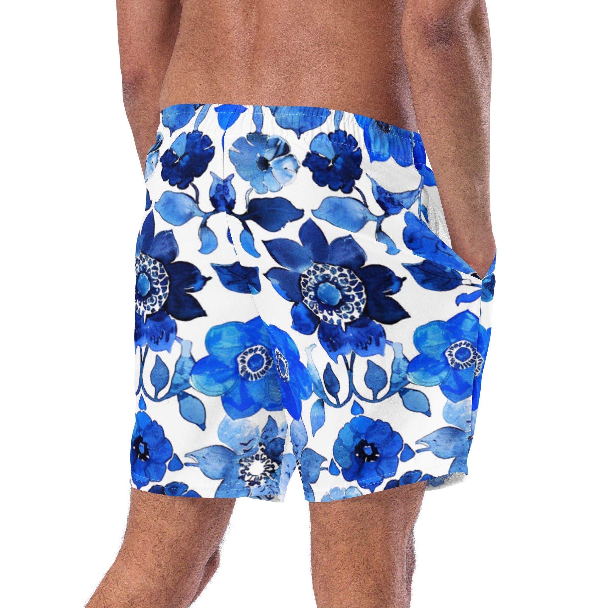 All-Over Print Recycled Swim Trunks