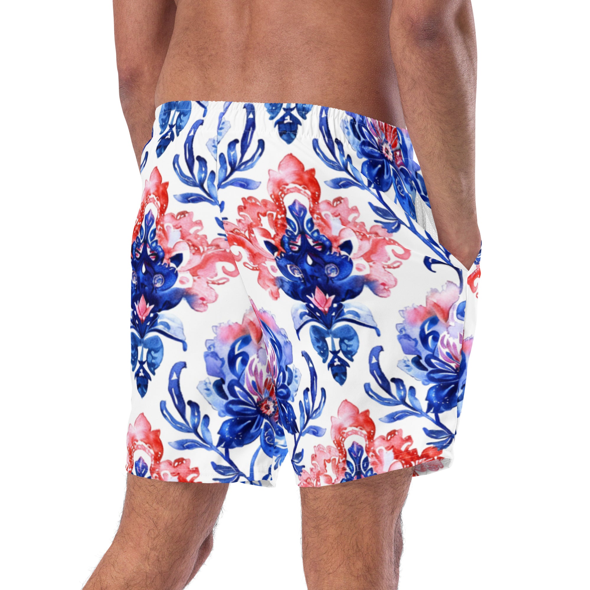 All-Over Print Recycled Swim Trunks