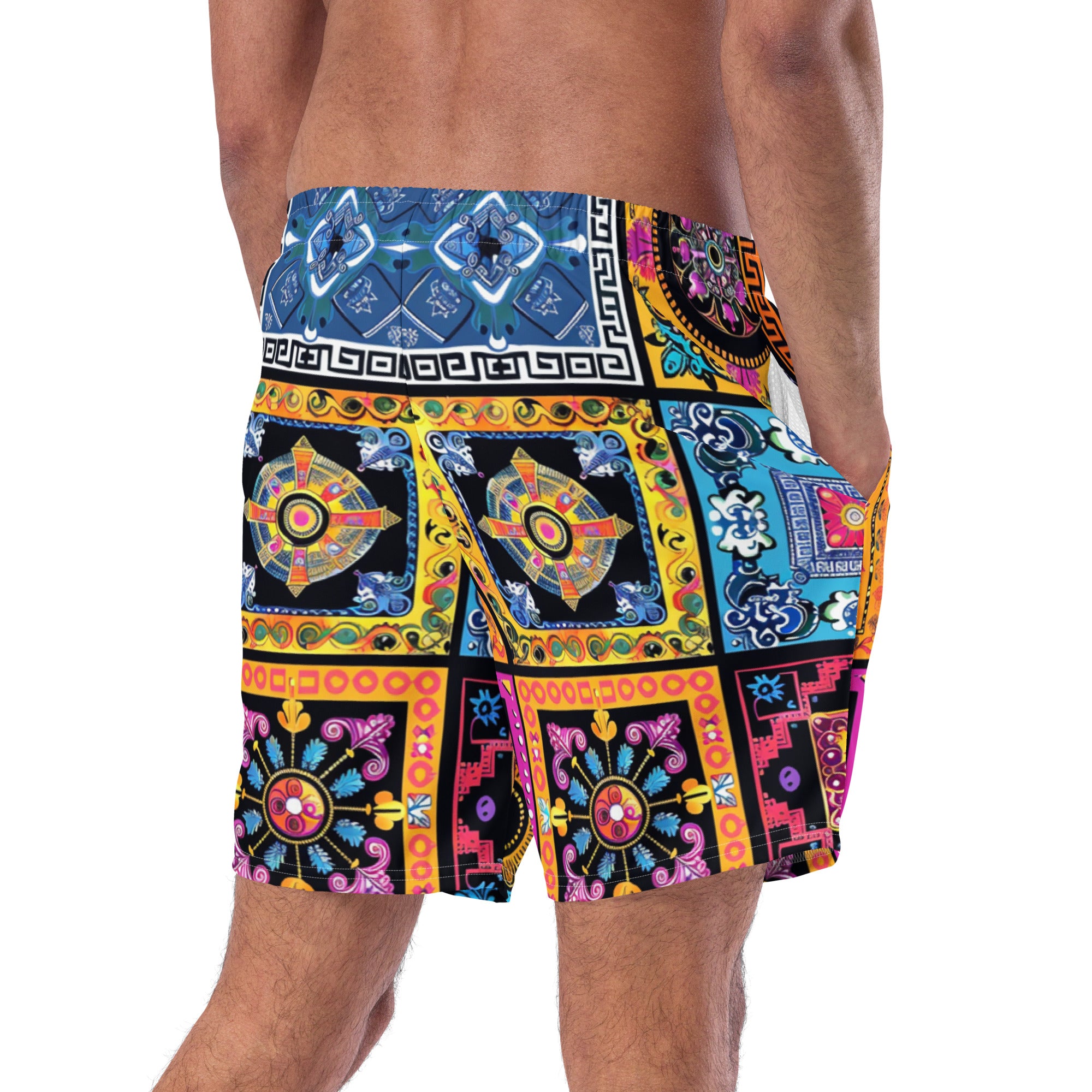 All-Over Print Recycled Swim Trunks
