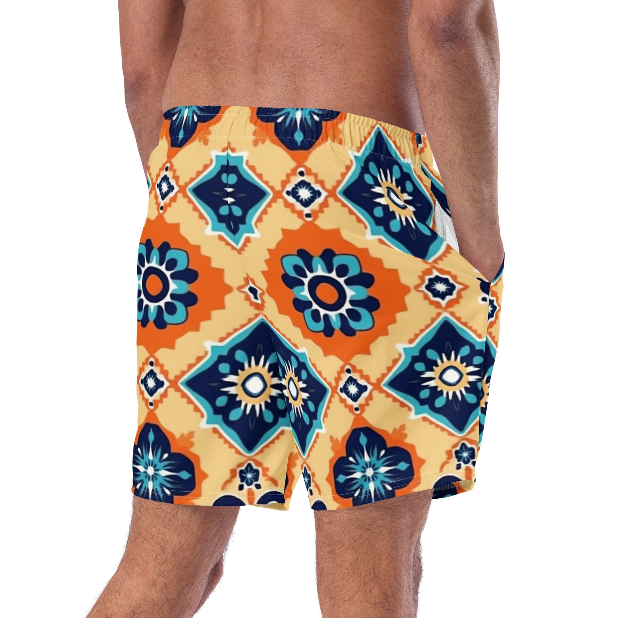 All-Over Print Recycled Swim Trunks