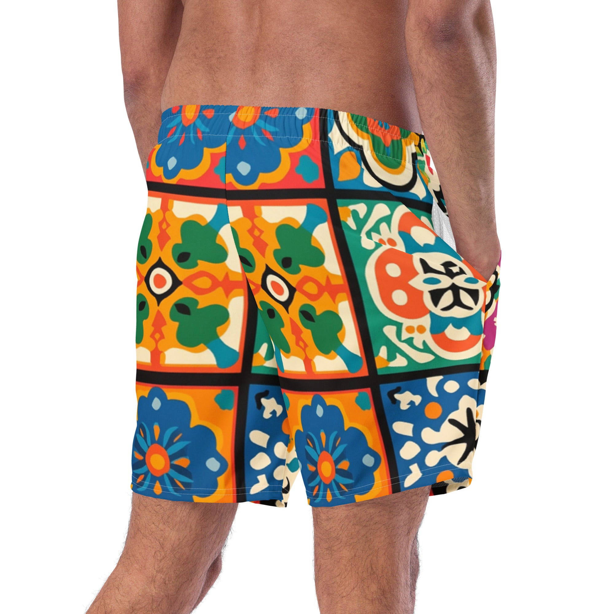 All-Over Print Recycled Swim Trunks