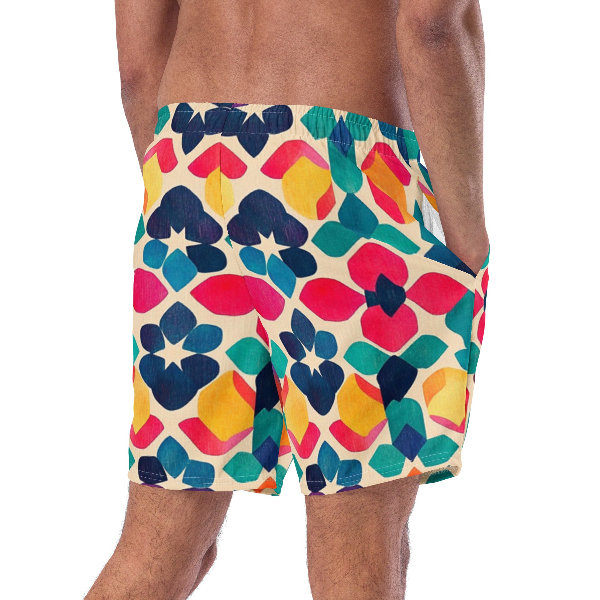 All-Over Print Recycled Swim Trunks